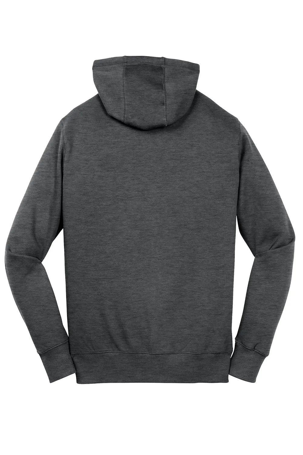 Sport-Tek Mens Fleece Full Zip Hooded Sweatshirt Hoodie w/ Pouch Pocket - Heather Graphite Grey