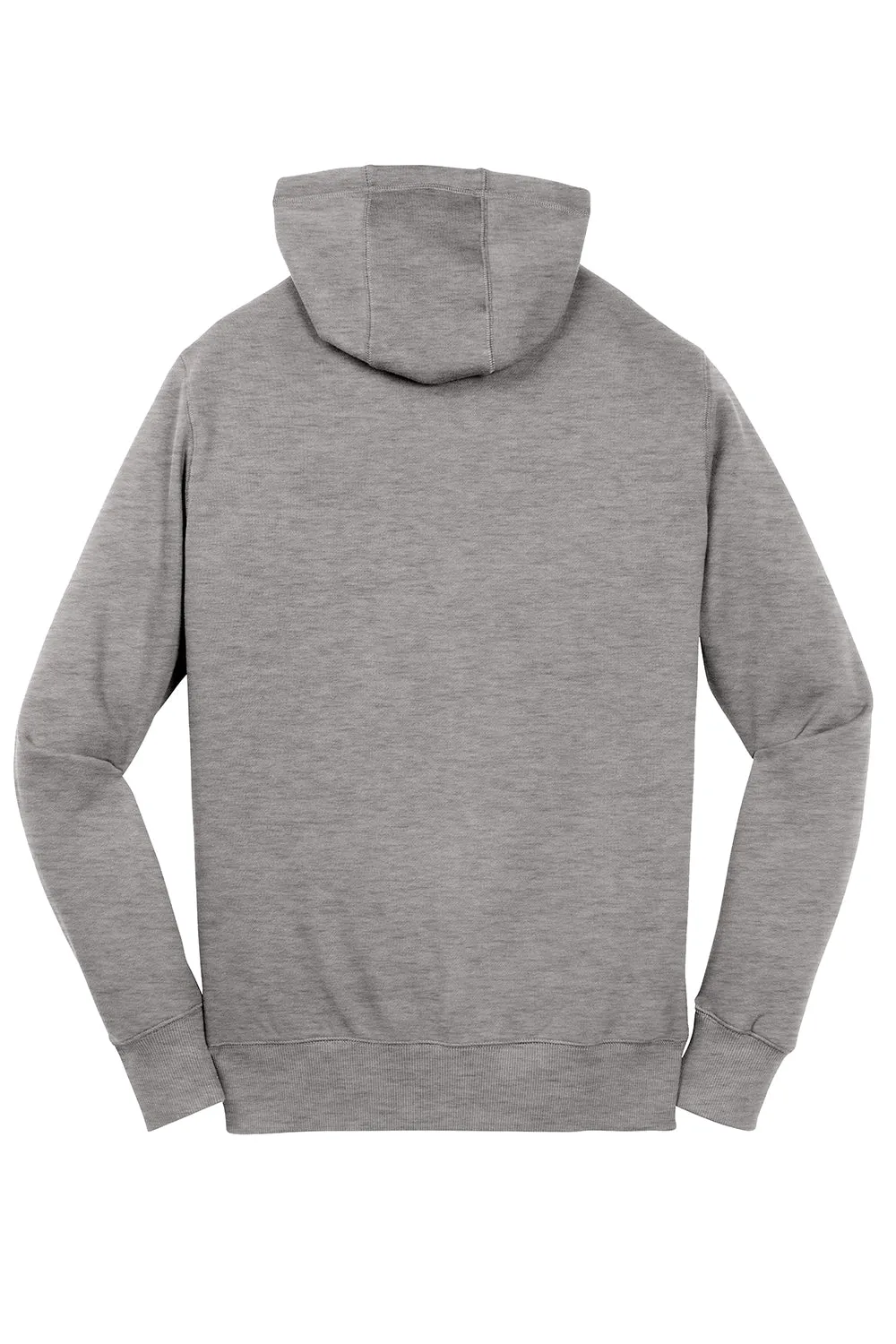 Sport-Tek Mens Fleece Full Zip Hooded Sweatshirt Hoodie w/ Pouch Pocket - Heather Vintage Grey