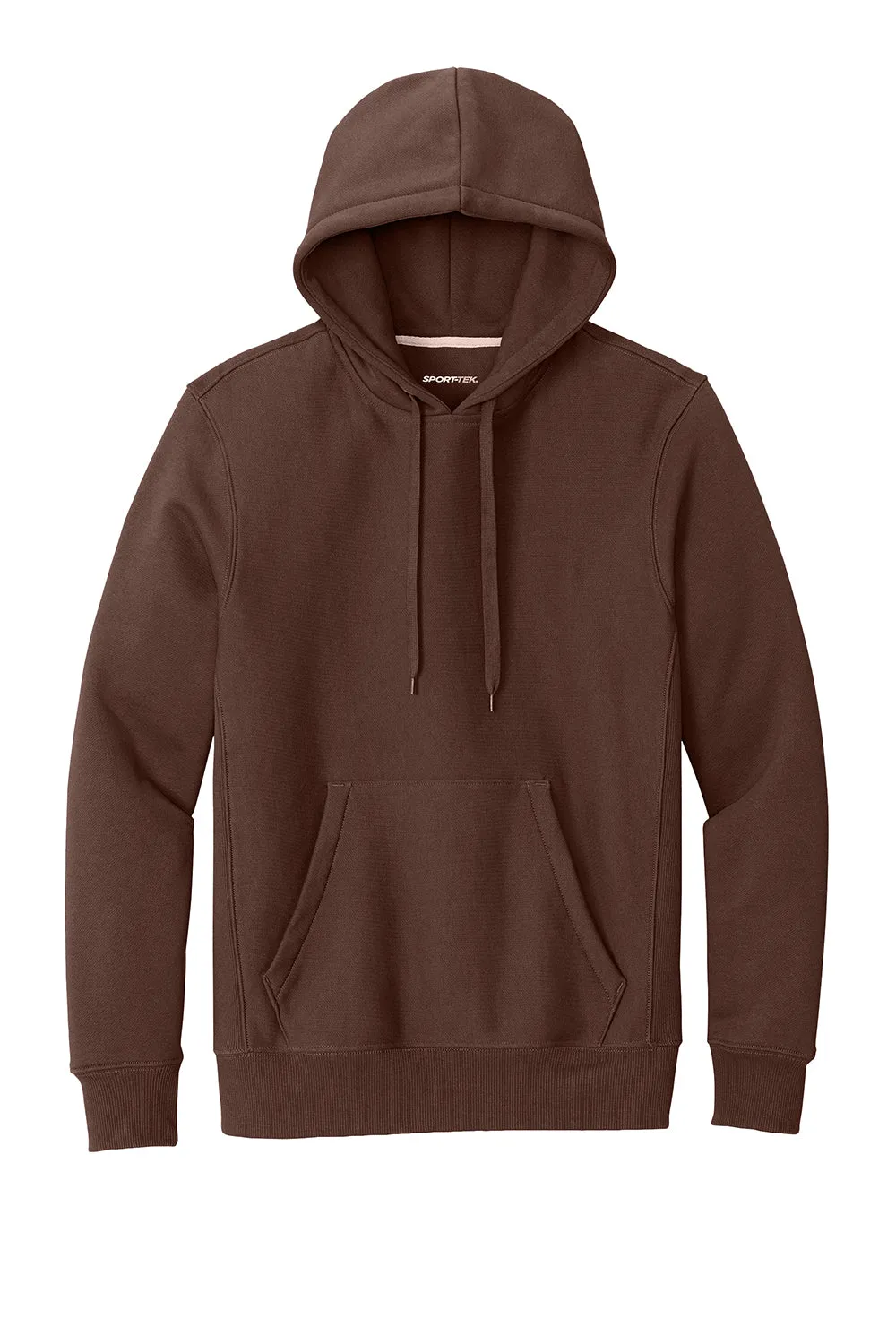 Sport-Tek Mens Fleece Hooded Sweatshirt Hoodie w/ Pouch Pocket - Brown