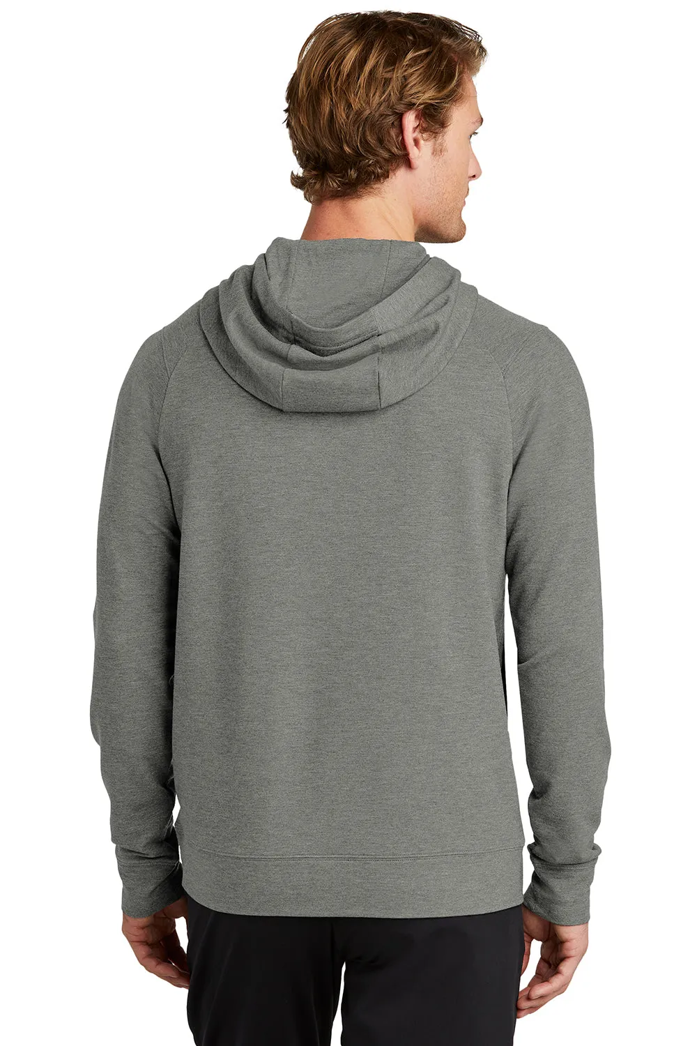 Sport-Tek Mens Flex Fleece Moisture Wicking Hooded Sweatshirt Hoodie w/ Pockets - Heather Light Grey