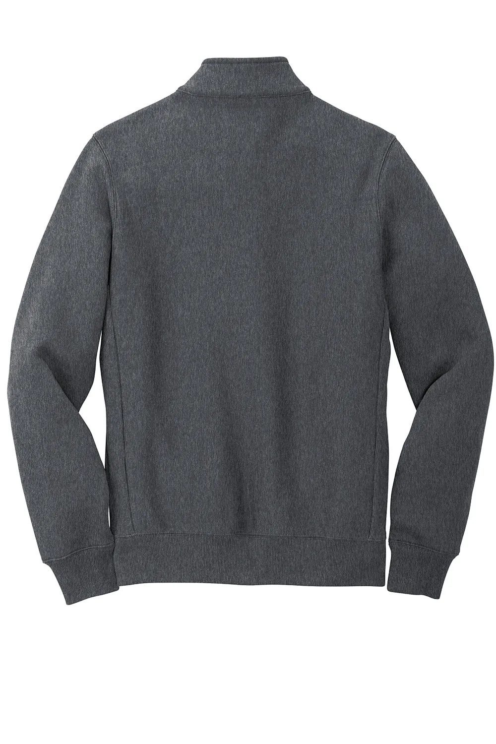 Sport-Tek Mens Full Zip Sweatshirt w/ Pockets - Heather Graphite Grey