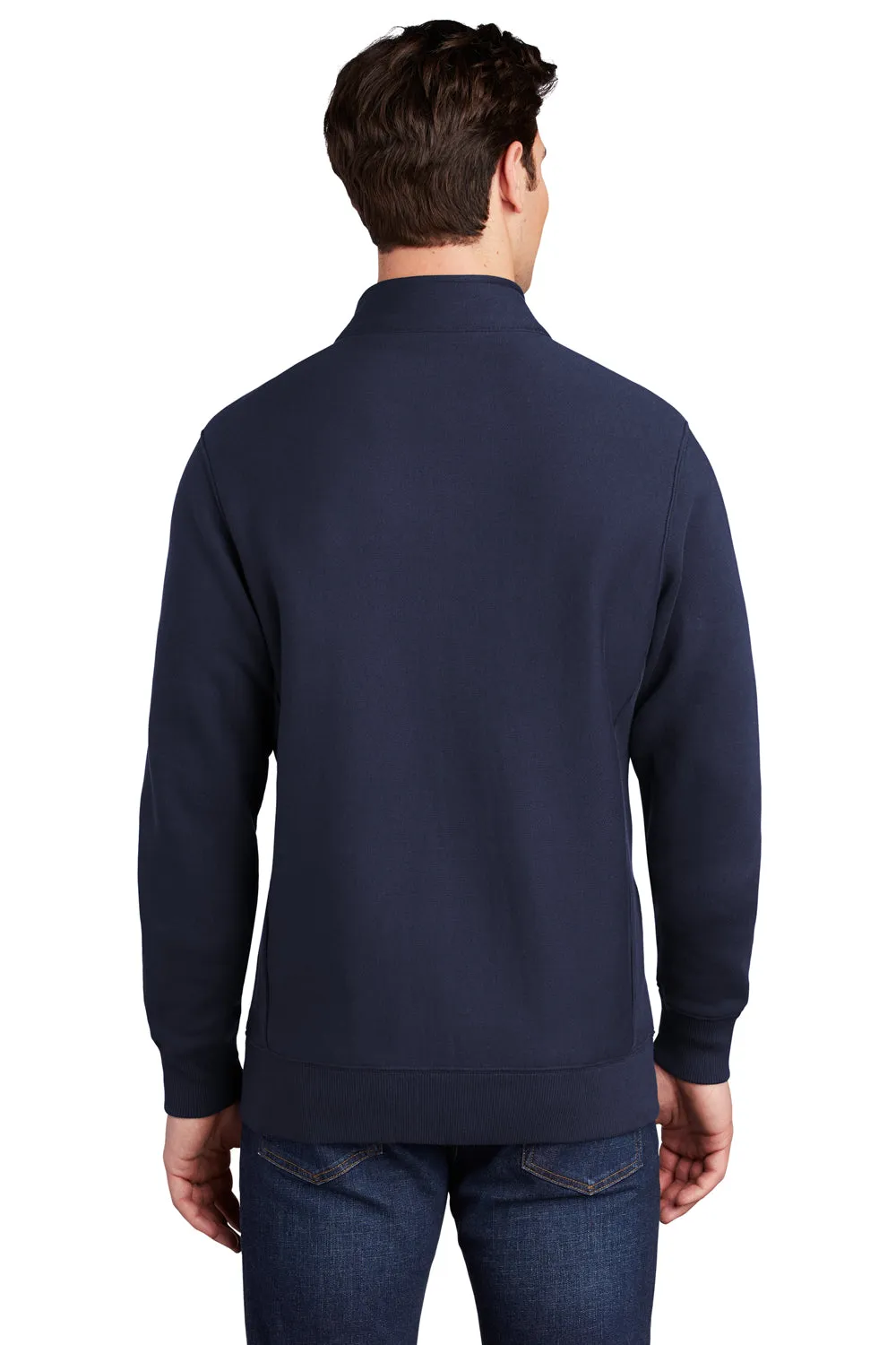 Sport-Tek Mens Full Zip Sweatshirt w/ Pockets - True Navy Blue