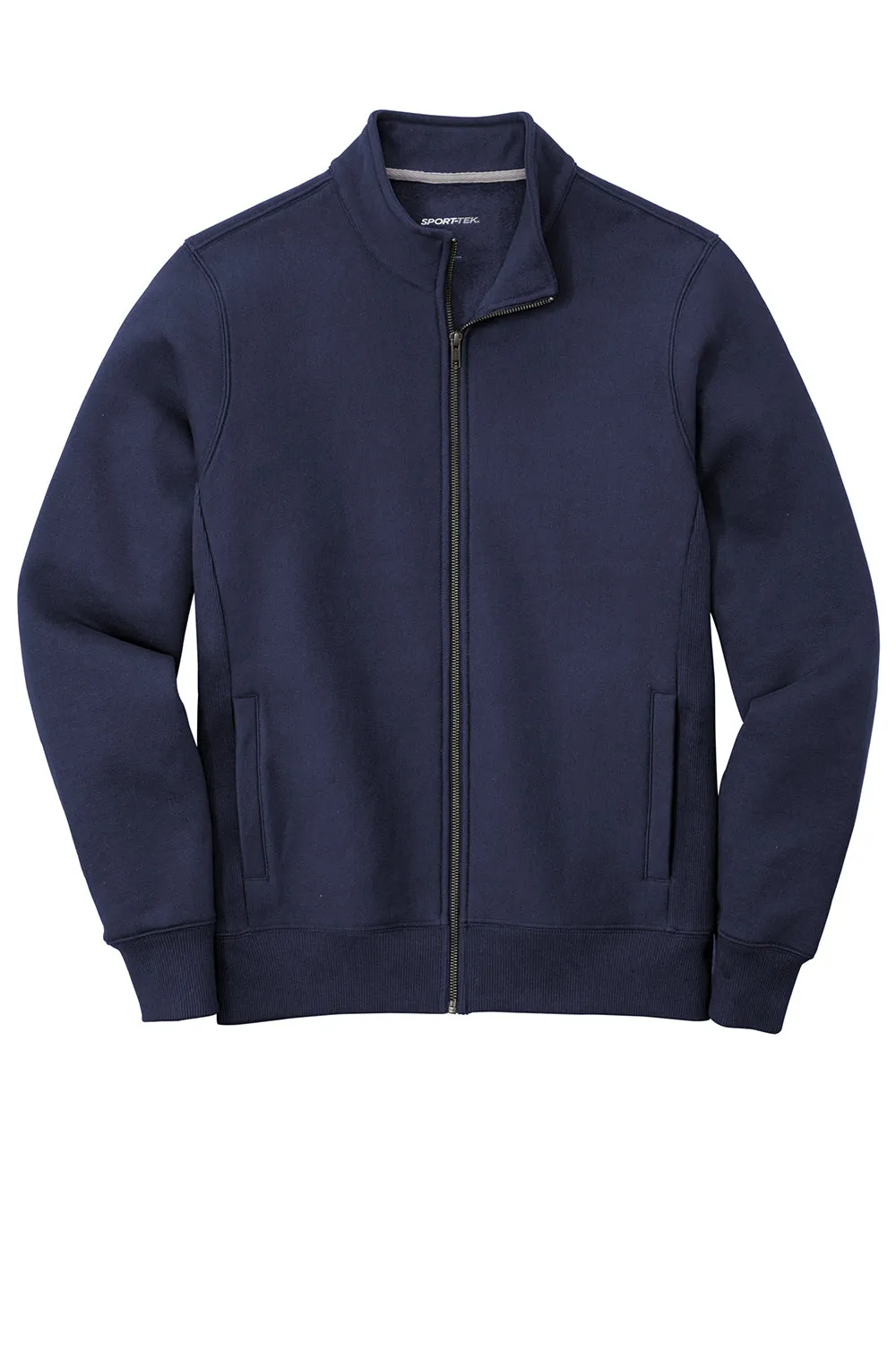 Sport-Tek Mens Full Zip Sweatshirt w/ Pockets - True Navy Blue