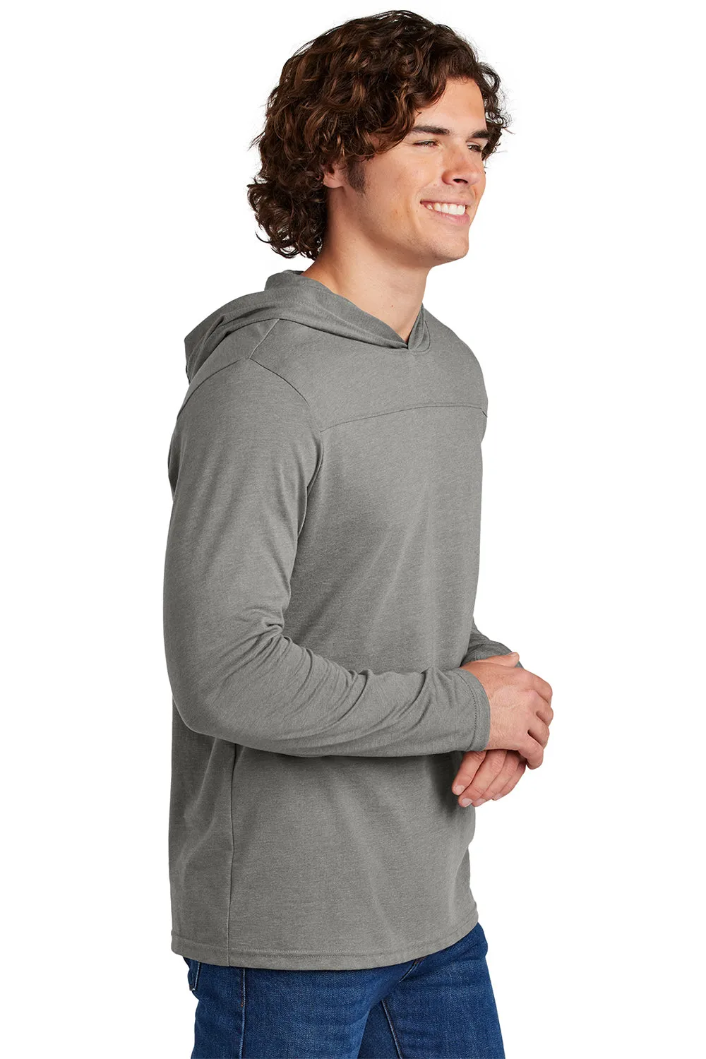 Sport-Tek Mens Halftime Long Sleeve Hooded T-Shirt Hoodie - Heather Vintage Grey