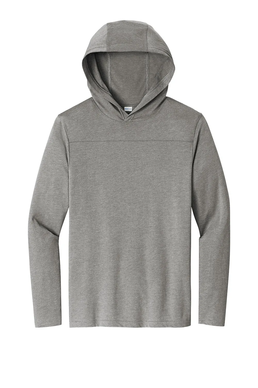 Sport-Tek Mens Halftime Long Sleeve Hooded T-Shirt Hoodie - Heather Vintage Grey