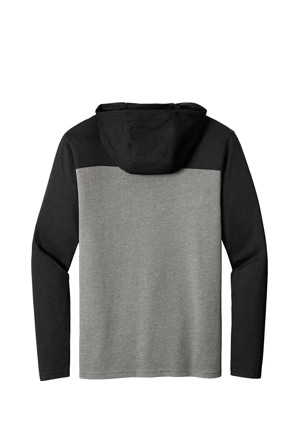 Sport-Tek Mens Halftime Long Sleeve Hooded T-Shirt Hoodie - Heather Vintage Grey/Black