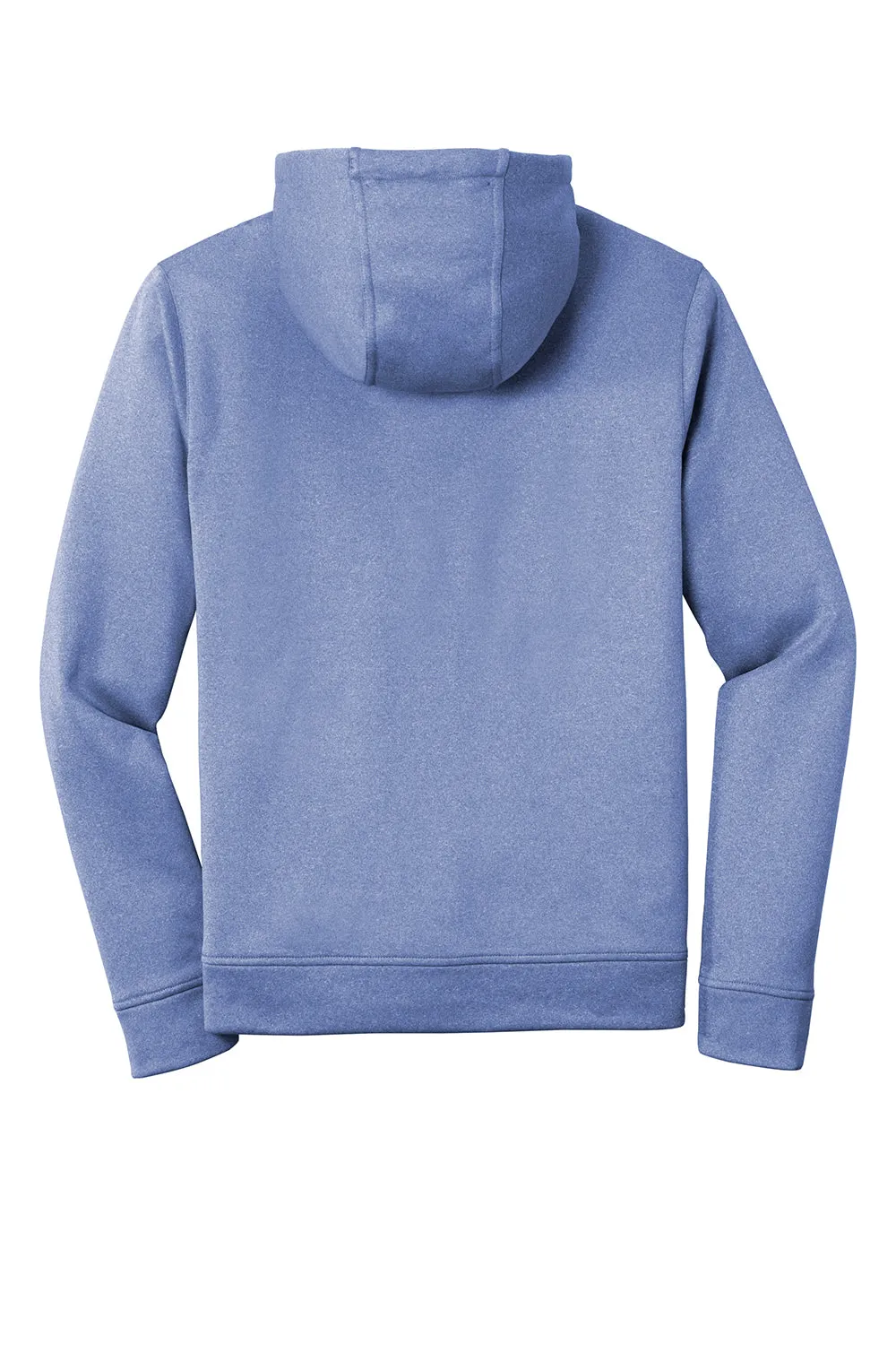 Sport-Tek Mens Heather Sport-Wick Moisture Wicking Fleece Hooded Sweatshirt Hoodie w/ Pouch Pocket - Heather True Royal Blue - Closeout