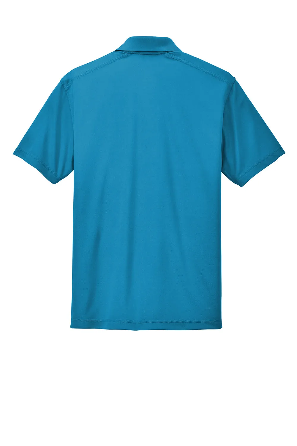 Sport-Tek Mens Micro-Mesh Moisture Wicking Short Sleeve Polo Shirt - Blue Wake