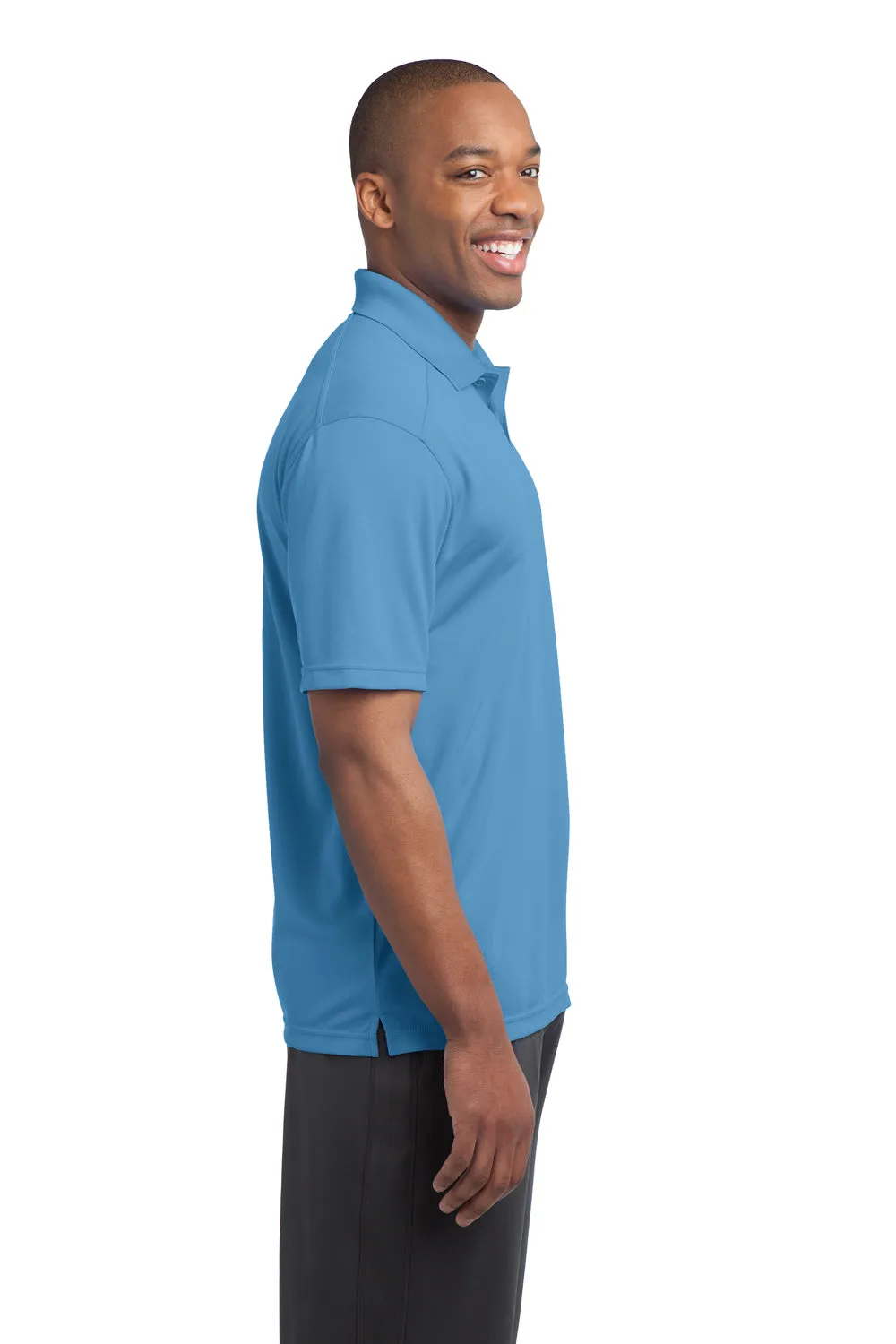 Sport-Tek Mens Micro-Mesh Moisture Wicking Short Sleeve Polo Shirt - Carolina Blue