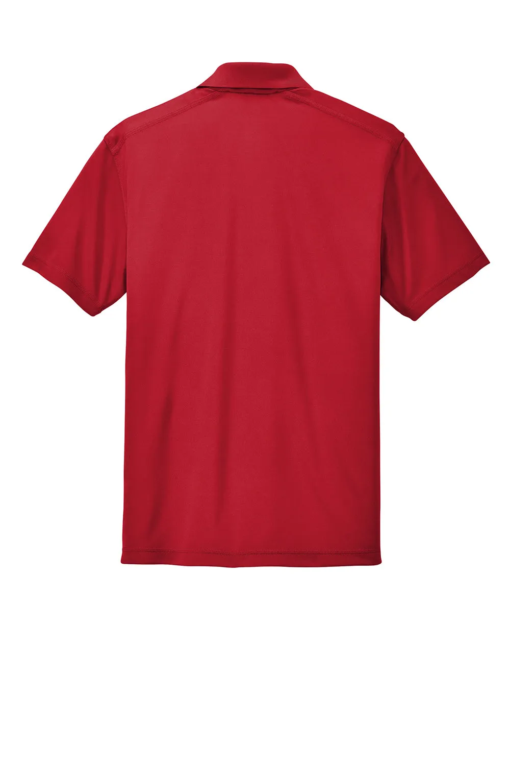 Sport-Tek Mens Micro-Mesh Moisture Wicking Short Sleeve Polo Shirt - True Red