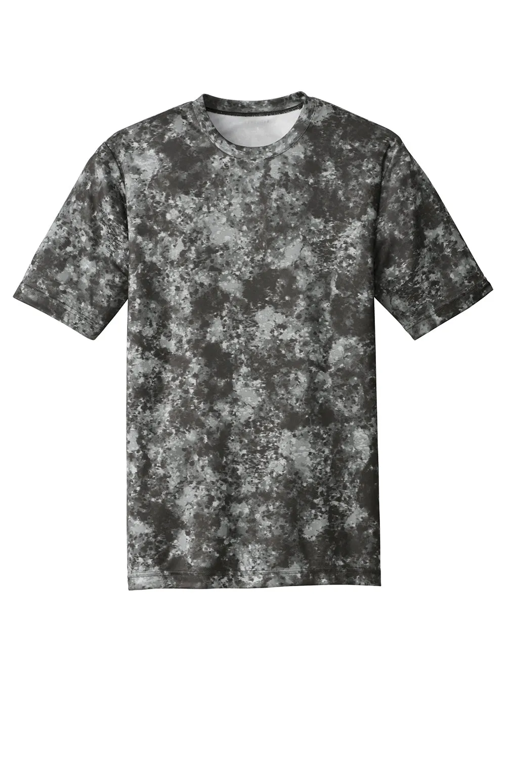 Sport-Tek Mens Mineral Freeze Moisture Wicking Short Sleeve Crewneck T-Shirt - Black - Closeout