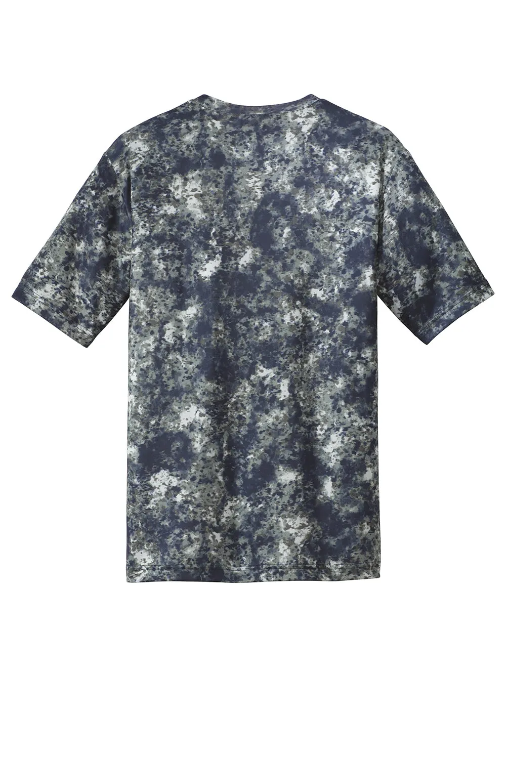 Sport-Tek Mens Mineral Freeze Moisture Wicking Short Sleeve Crewneck T-Shirt - True Navy Blue - Closeout