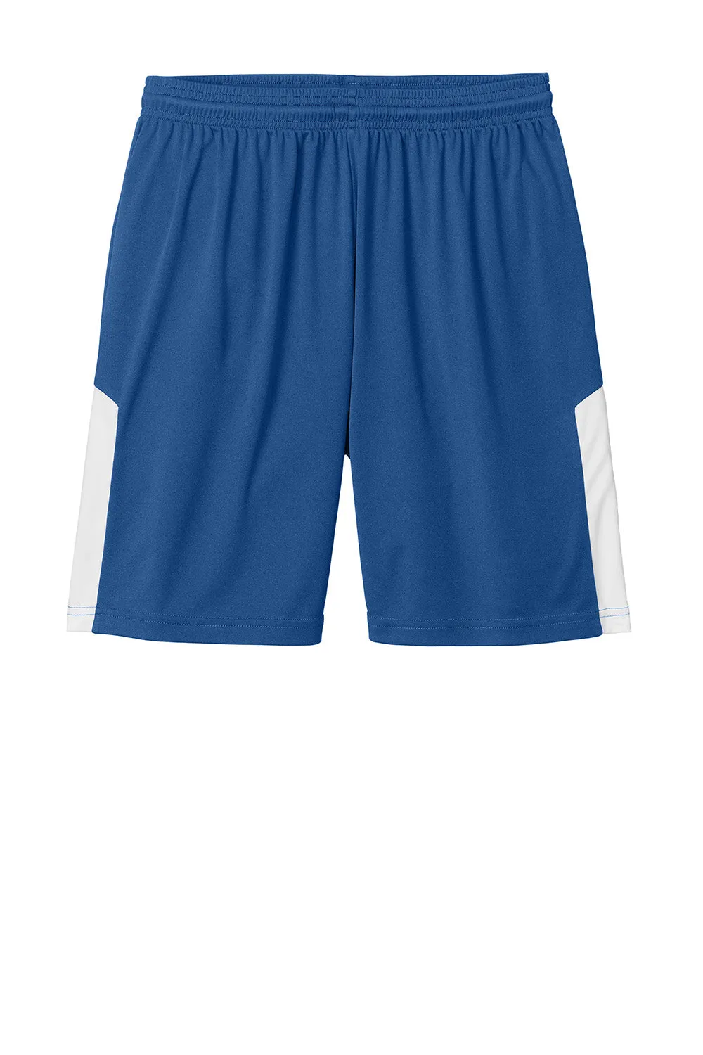 Sport-Tek Mens Moisture Wicking Competitor United Athletic Shorts - Royal Blue/White - Closeout