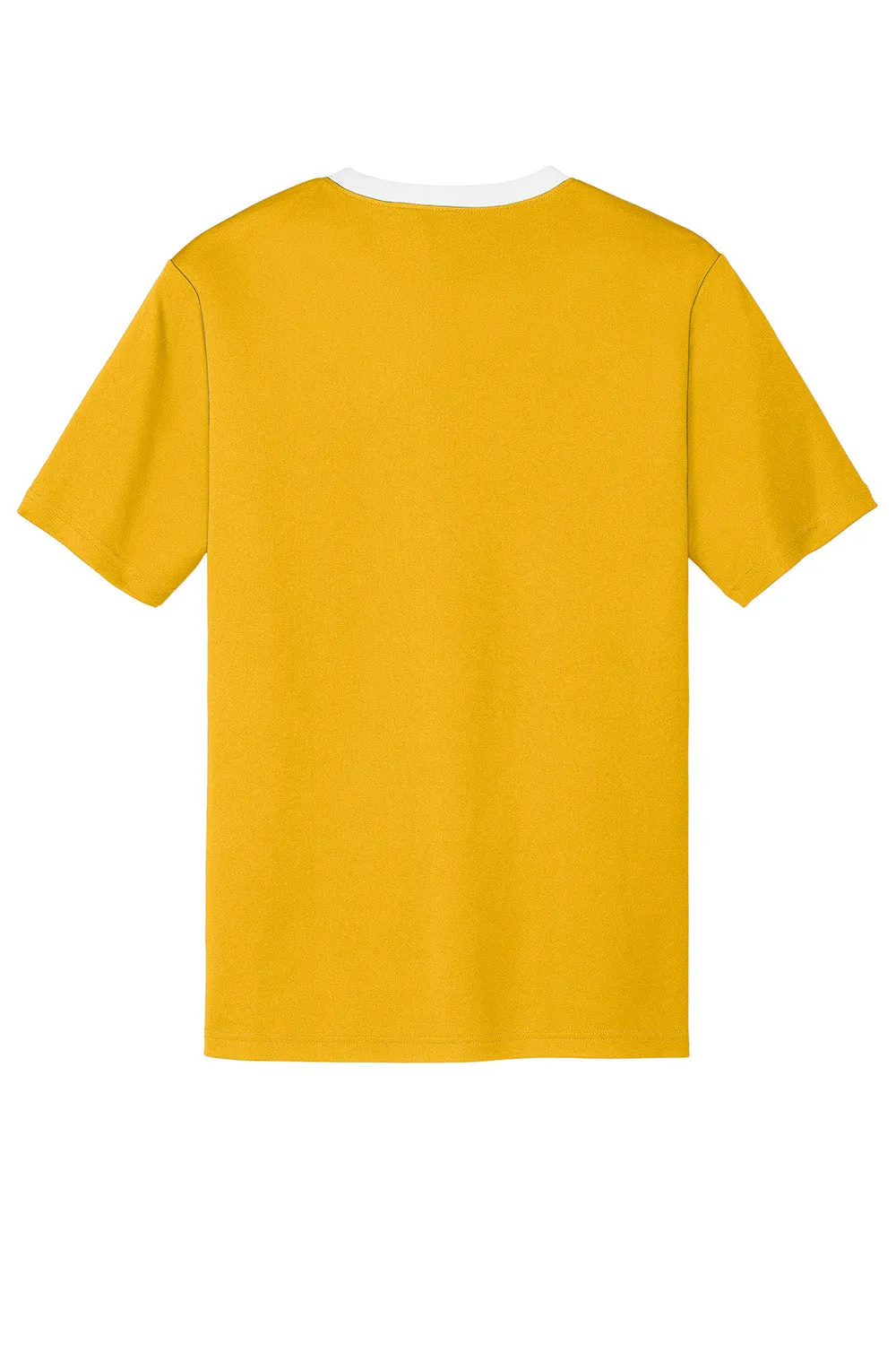 Sport-Tek Mens Moisture Wicking Competitor United Short Sleeve Crewneck T-Shirt - Gold/White
