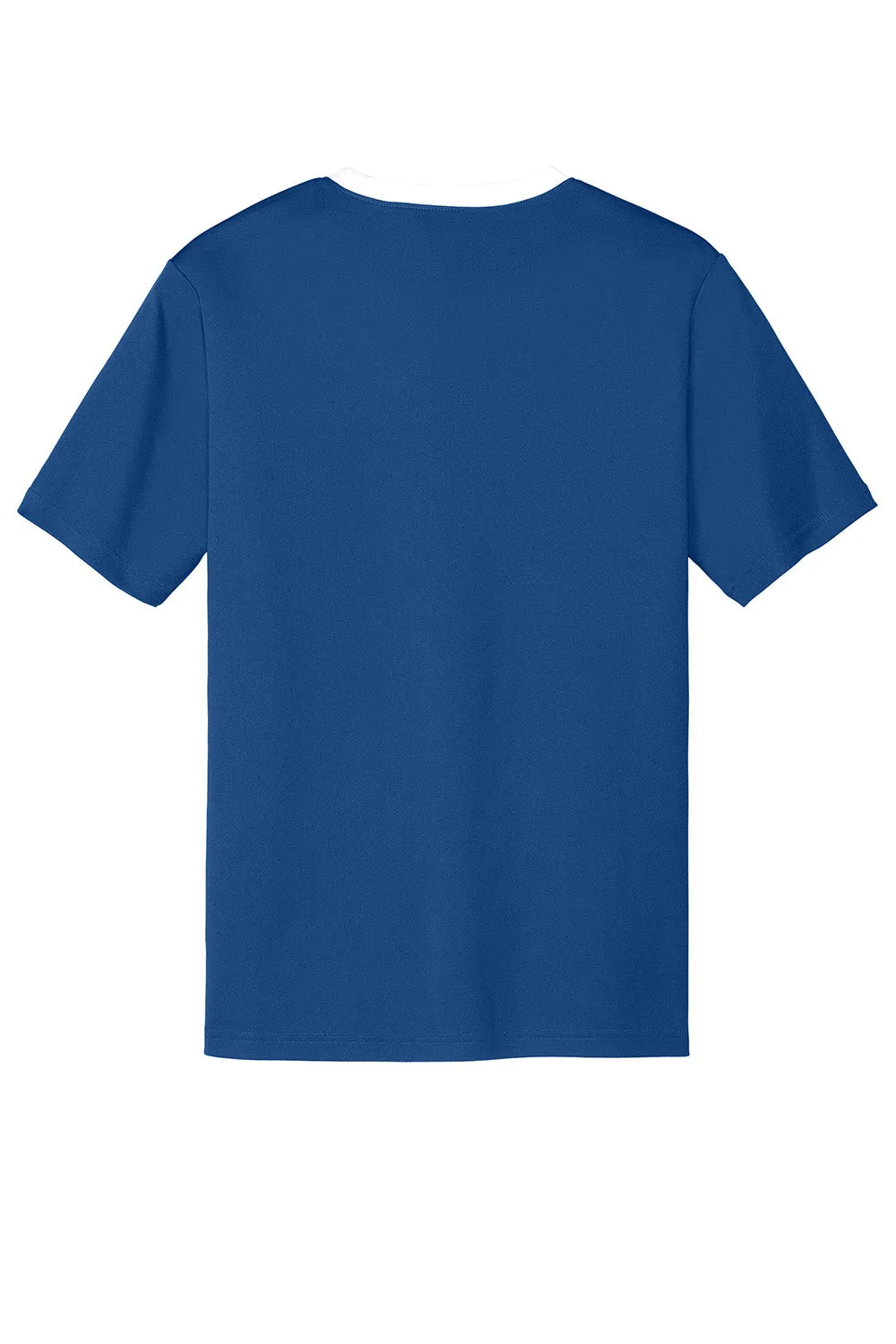 Sport-Tek Mens Moisture Wicking Competitor United Short Sleeve Crewneck T-Shirt - Royal Blue/White - Closeout