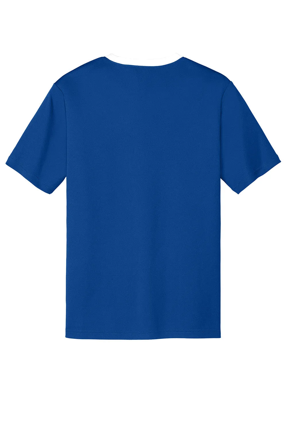 Sport-Tek Mens Moisture Wicking Competitor United Short Sleeve Crewneck T-Shirt - True Royal Blue/White