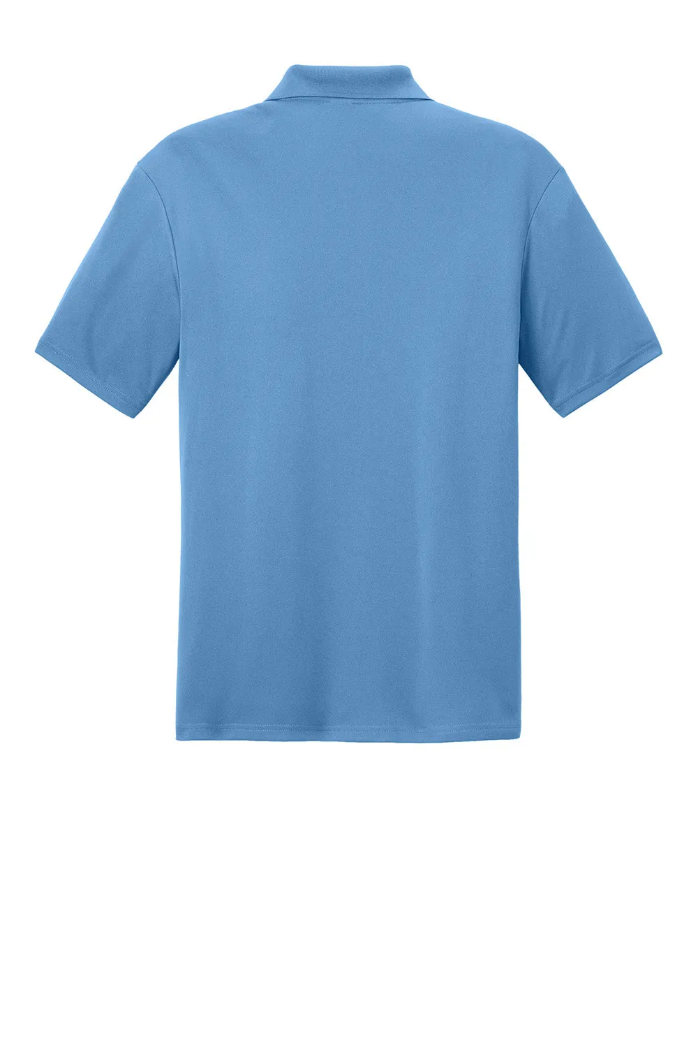 Sport-Tek Mens Moisture Wicking Competitor United Short Sleeve Polo Shirt - Carolina Blue/White