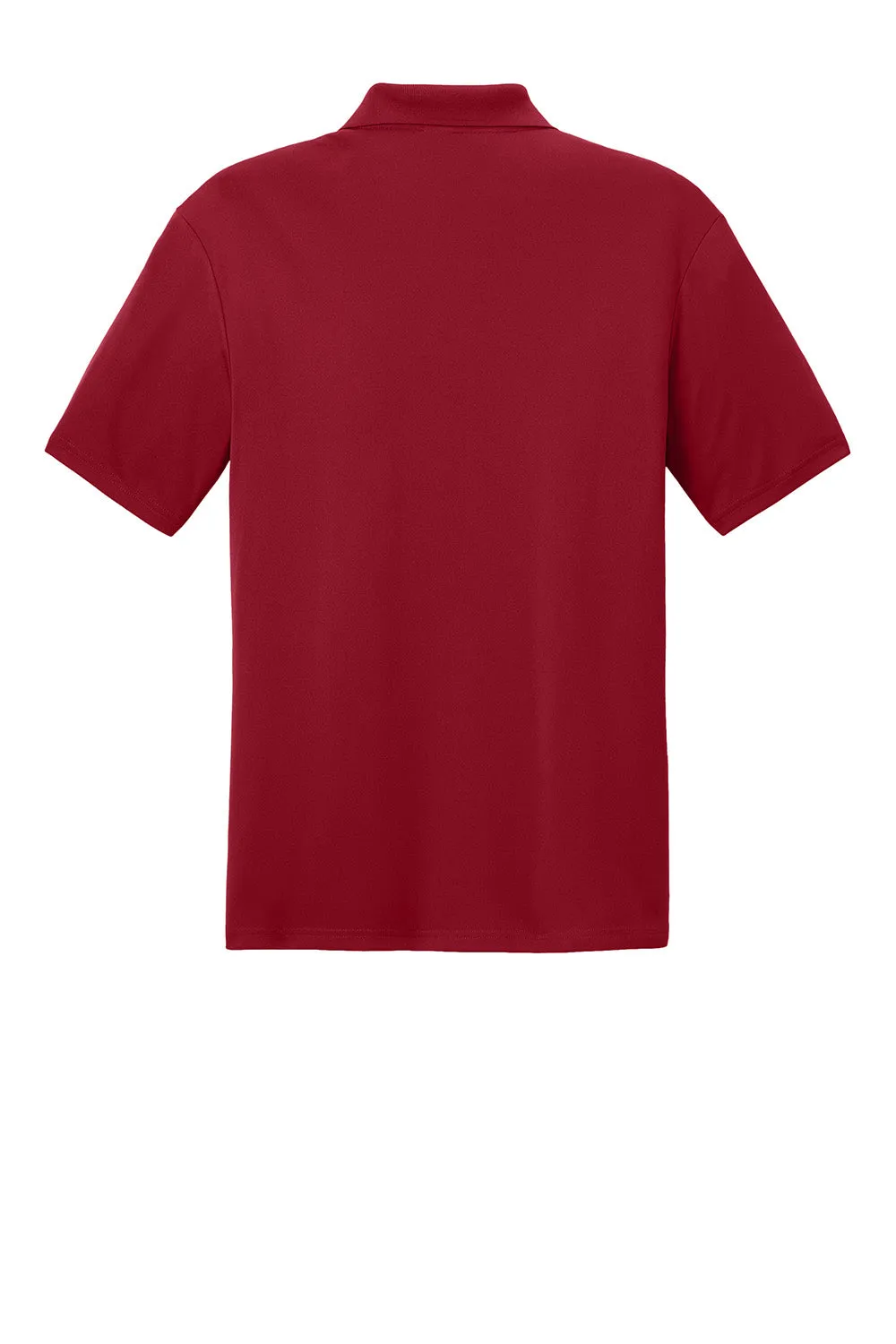Sport-Tek Mens Moisture Wicking Competitor United Short Sleeve Polo Shirt - Deep Red/White