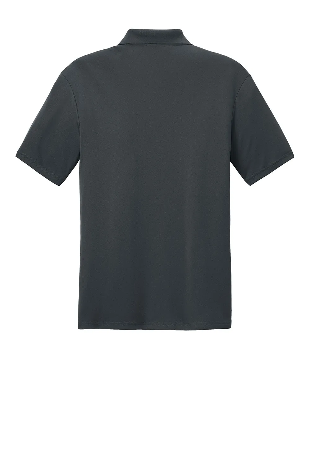 Sport-Tek Mens Moisture Wicking Competitor United Short Sleeve Polo Shirt - Iron Grey/White