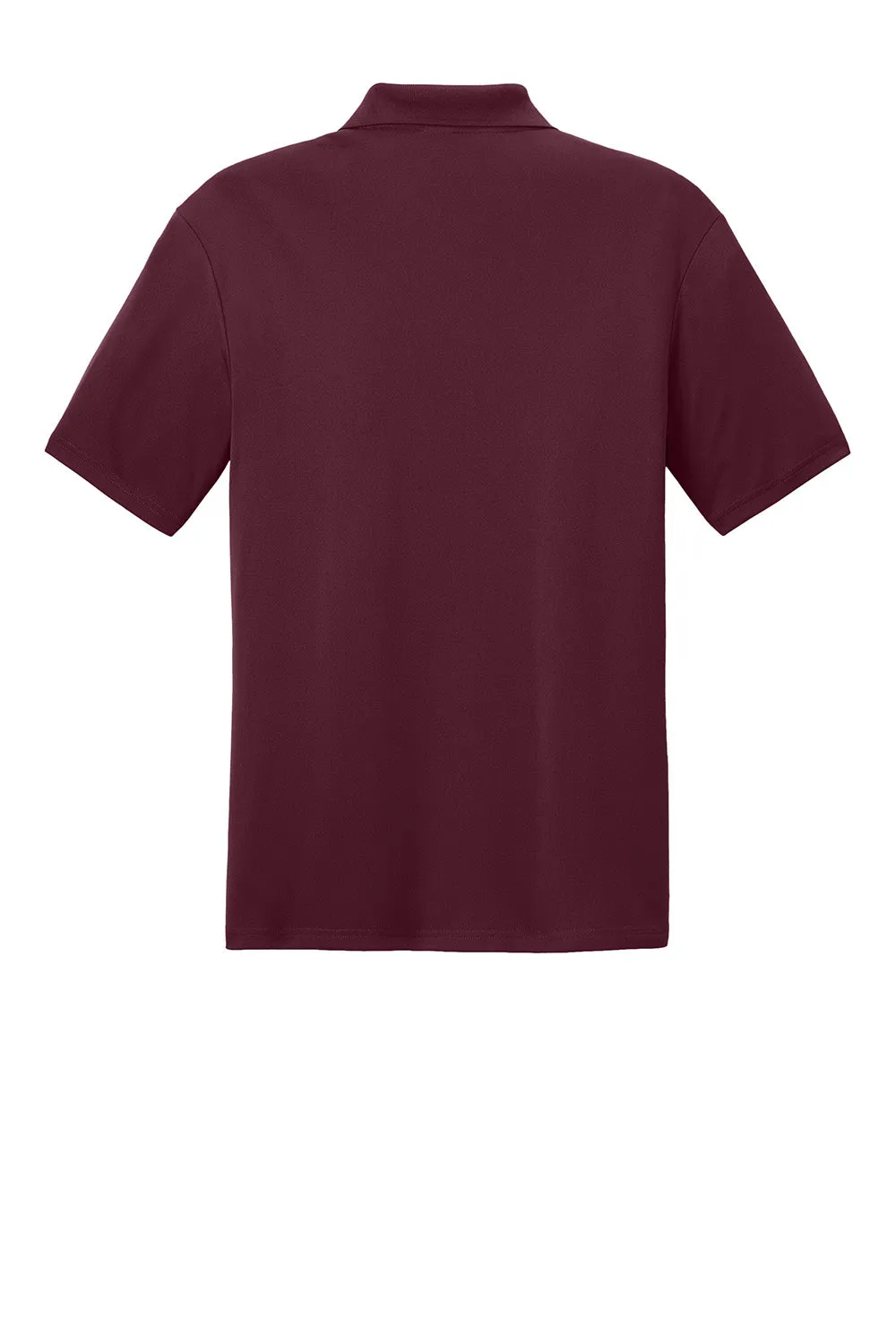 Sport-Tek Mens Moisture Wicking Competitor United Short Sleeve Polo Shirt - Maroon/White