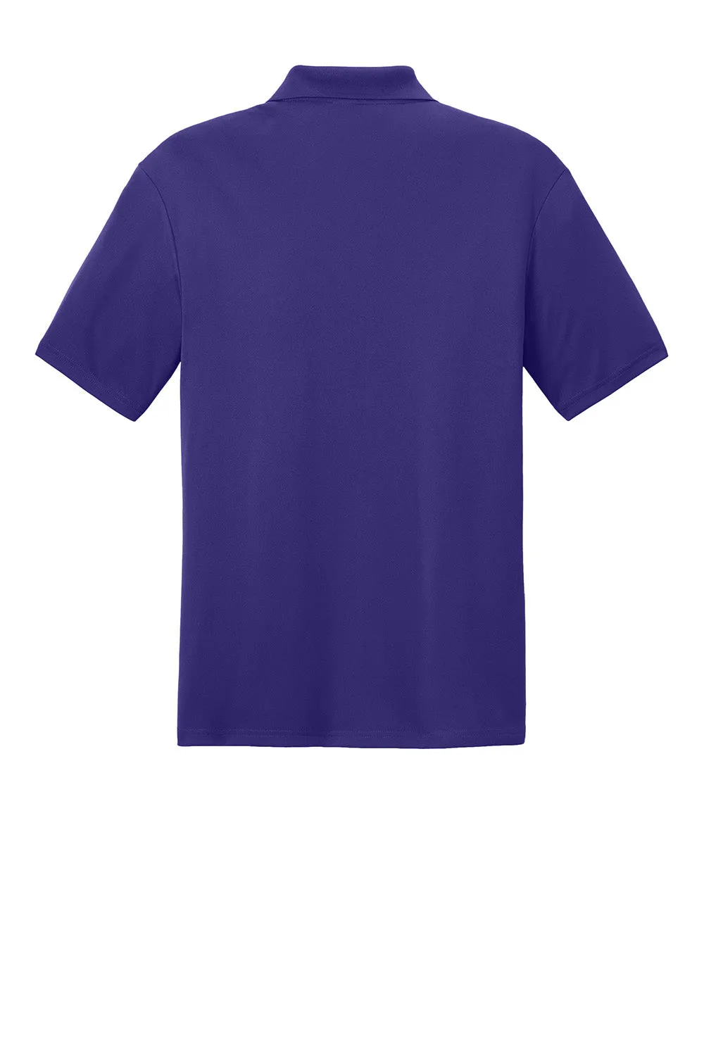 Sport-Tek Mens Moisture Wicking Competitor United Short Sleeve Polo Shirt - Purple/White