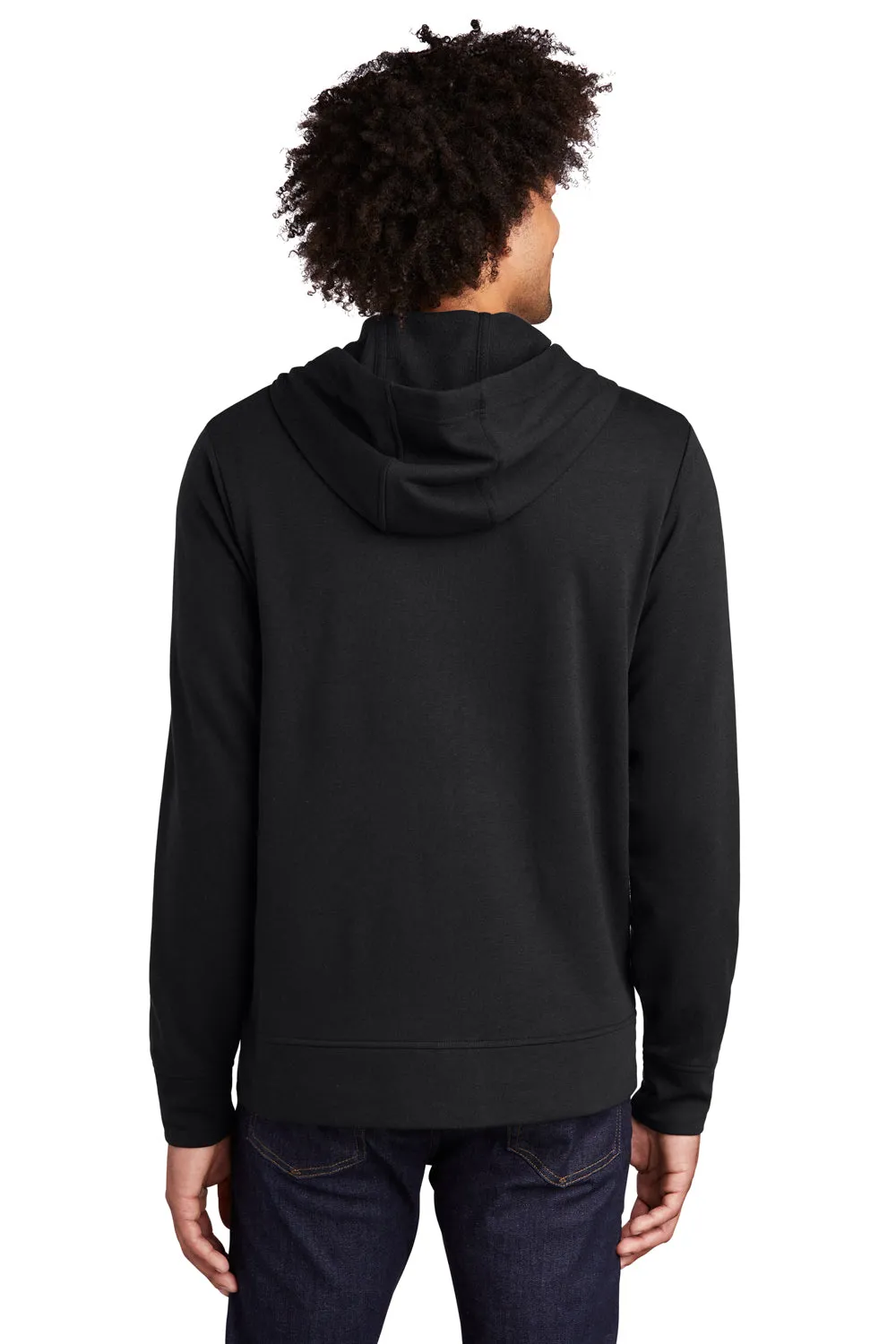 Sport-Tek Mens Moisture Wicking Fleece Full Zip Hooded Sweatshirt Hoodie w/ Pockets - Black