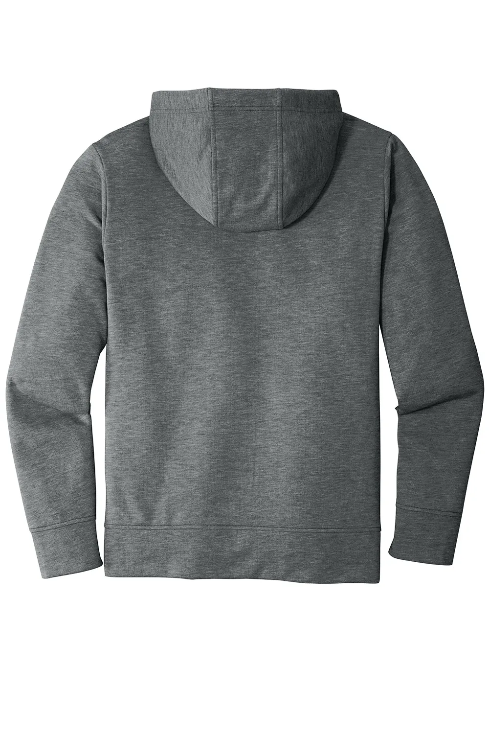 Sport-Tek Mens Moisture Wicking Fleece Full Zip Hooded Sweatshirt Hoodie w/ Pockets - Heather Dark Grey