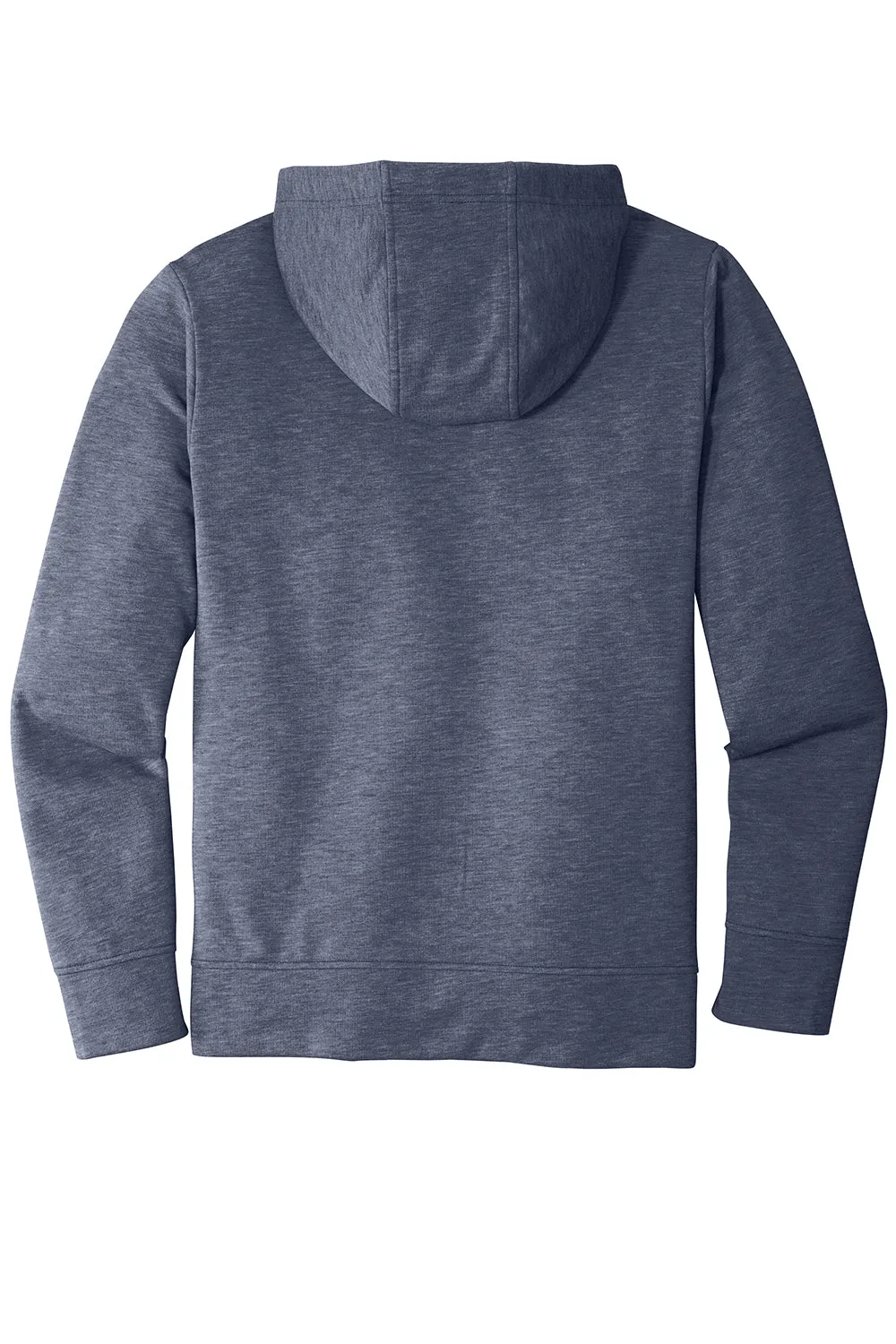 Sport-Tek Mens Moisture Wicking Fleece Full Zip Hooded Sweatshirt Hoodie w/ Pockets - Heather True Navy Blue