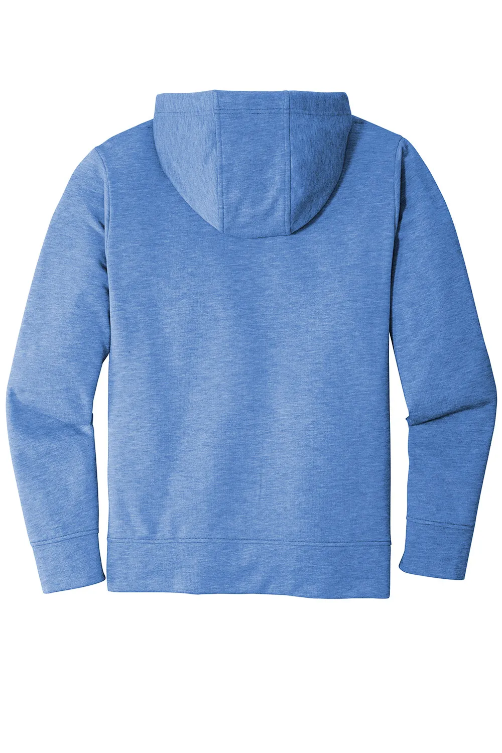 Sport-Tek Mens Moisture Wicking Fleece Full Zip Hooded Sweatshirt Hoodie w/ Pockets - Heather True Royal Blue