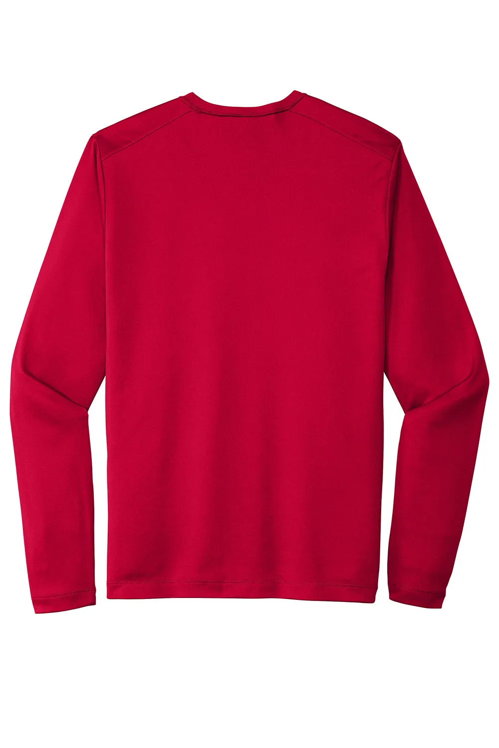 Sport-Tek Mens Moisture Wicking Long Sleeve Crewneck T-Shirt - Deep Red