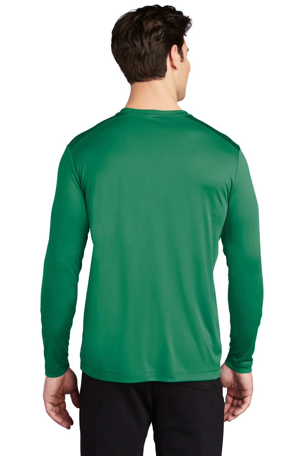Sport-Tek Mens Moisture Wicking Long Sleeve Crewneck T-Shirt - Kelly Green