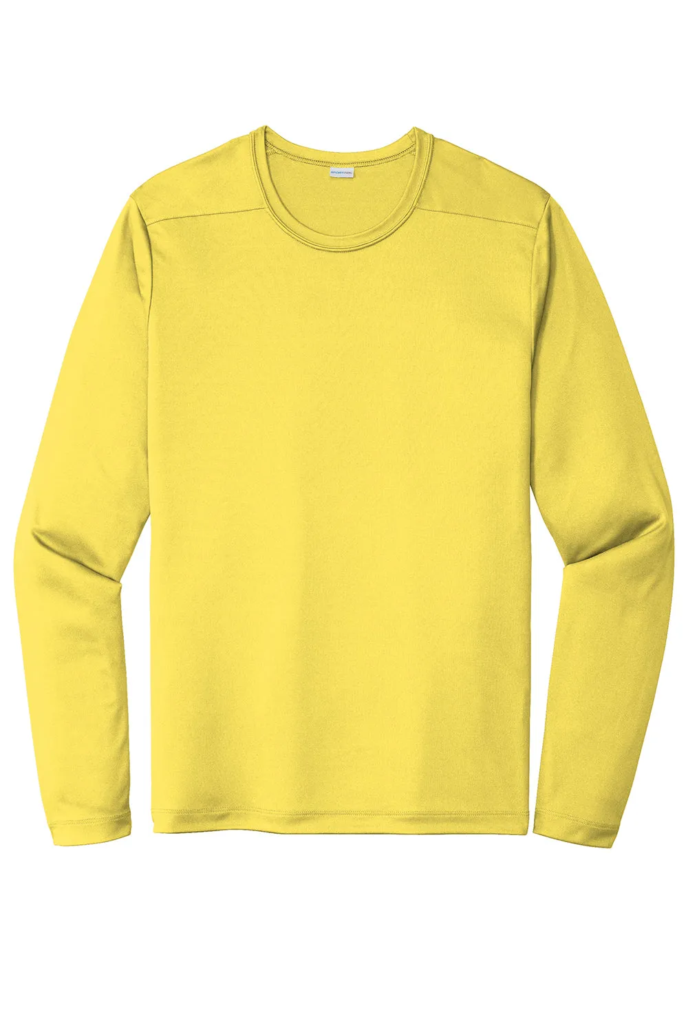 Sport-Tek Mens Moisture Wicking Long Sleeve Crewneck T-Shirt - Yellow