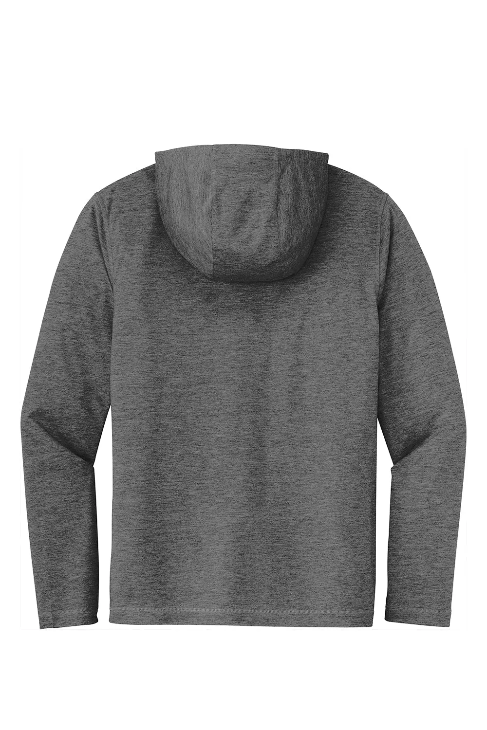 Sport-Tek Mens Moisture Wicking Long Sleeve Hooded T-Shirt Hoodie - Heather Dark Grey