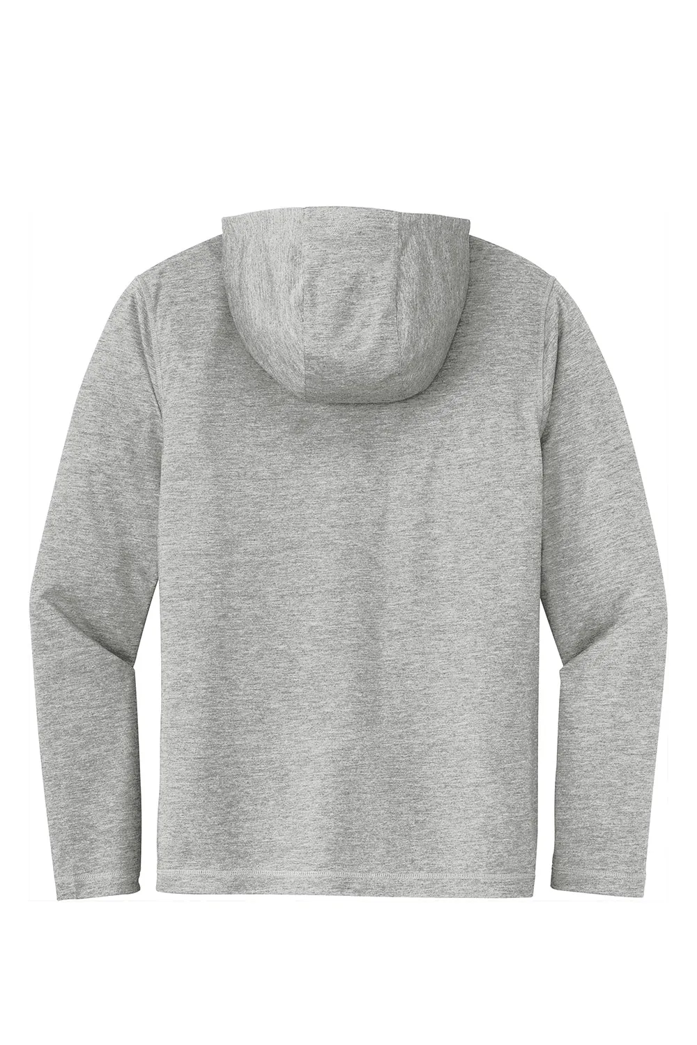 Sport-Tek Mens Moisture Wicking Long Sleeve Hooded T-Shirt Hoodie - Heather Light Grey