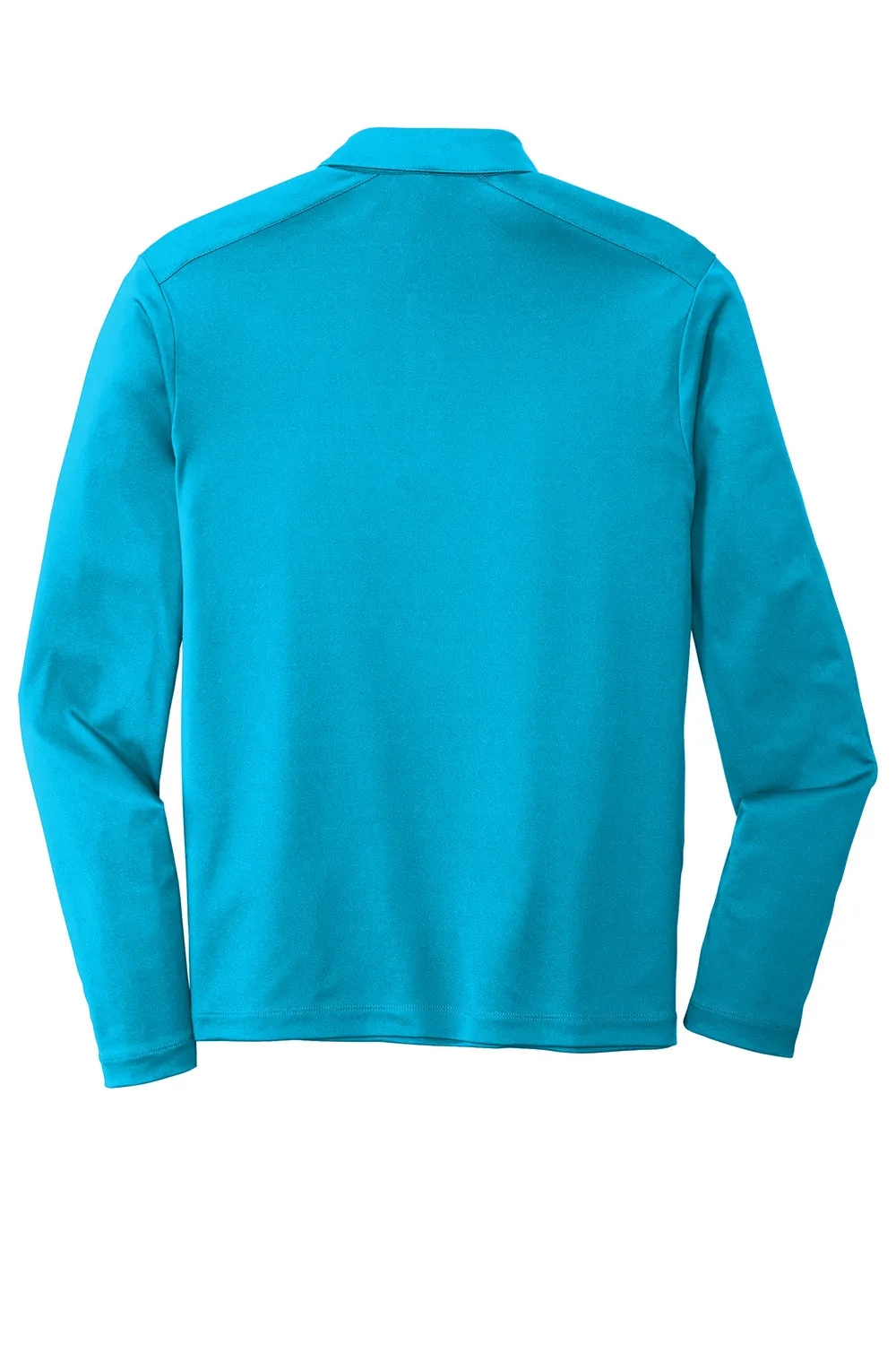 Sport-Tek Mens Moisture Wicking Long Sleeve Polo Shirt - Sapphire Blue - Closeout
