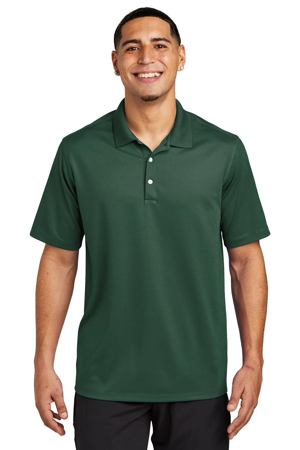 Sport-Tek Mens Moisture Wicking Micropique Short Sleeve Polo Shirt - Forest Green