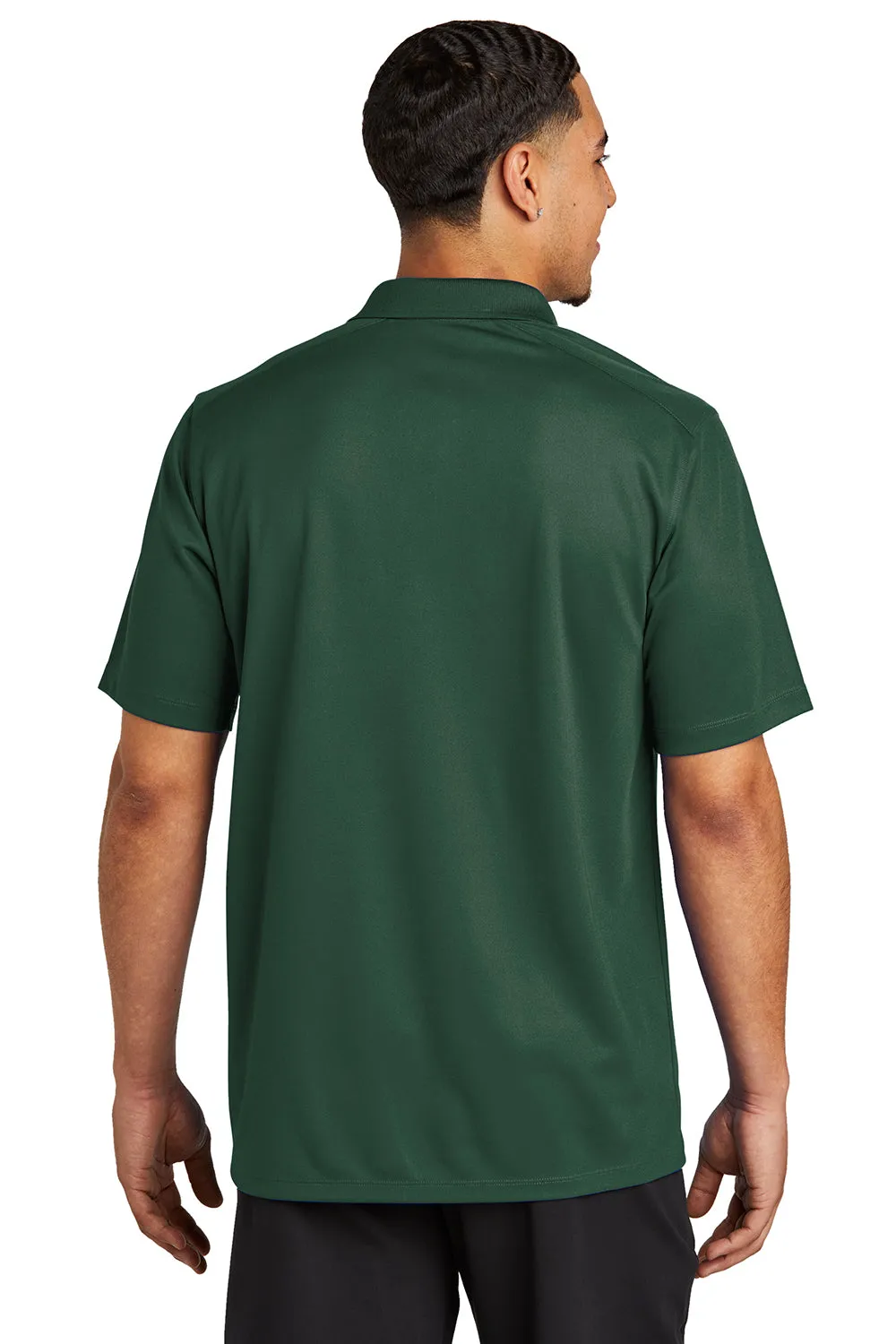 Sport-Tek Mens Moisture Wicking Micropique Short Sleeve Polo Shirt - Forest Green