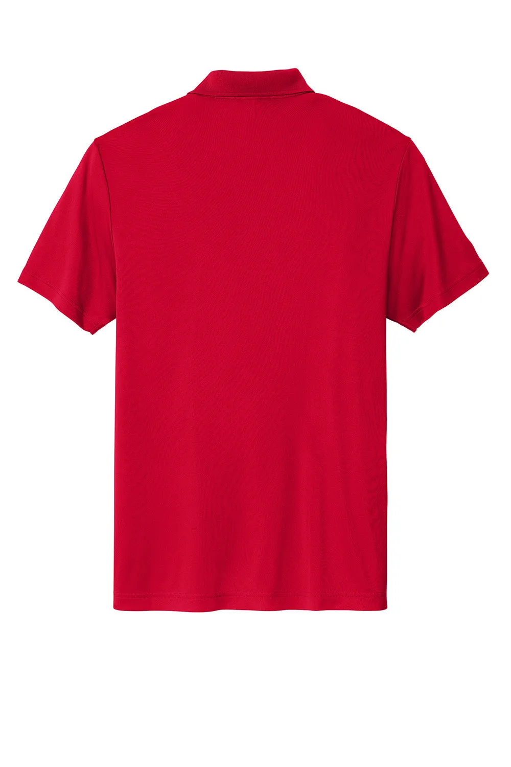 Sport-Tek Mens Moisture Wicking Re-Compete Short Sleeve Polo Shirt - Deep Red