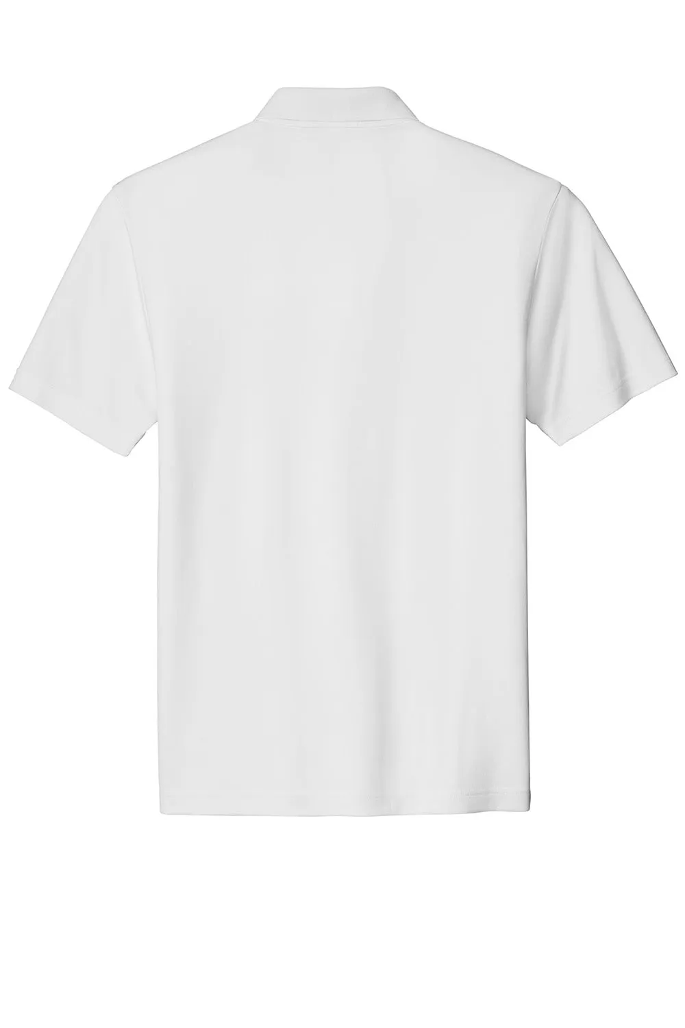Sport-Tek Mens Moisture Wicking Re-Compete Short Sleeve Polo Shirt - White