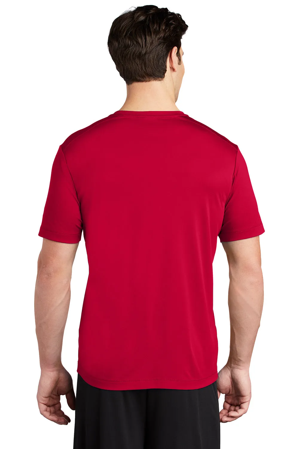 Sport-Tek Mens Moisture Wicking Short Sleeve Crewneck T-Shirt - Deep Red