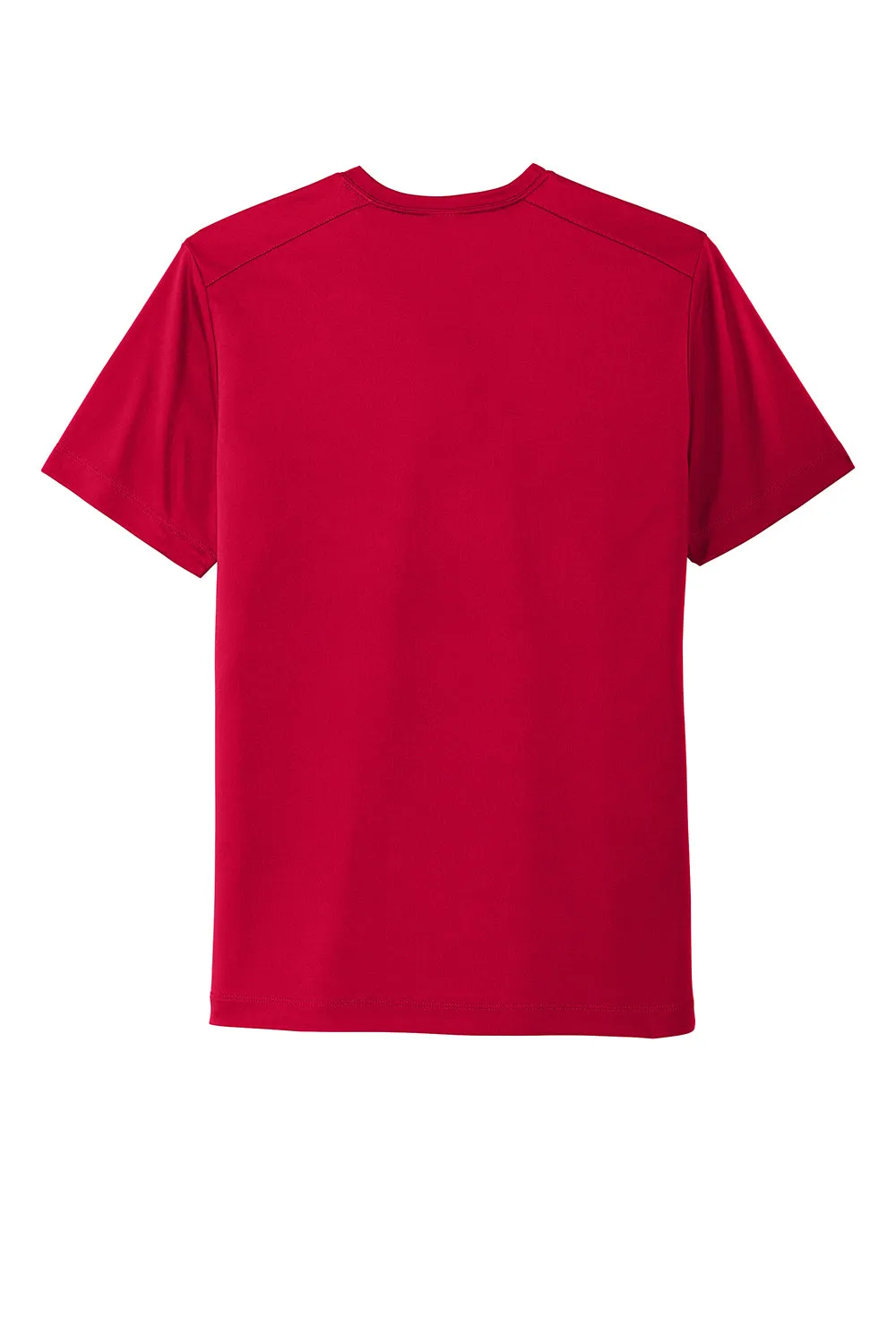 Sport-Tek Mens Moisture Wicking Short Sleeve Crewneck T-Shirt - Deep Red