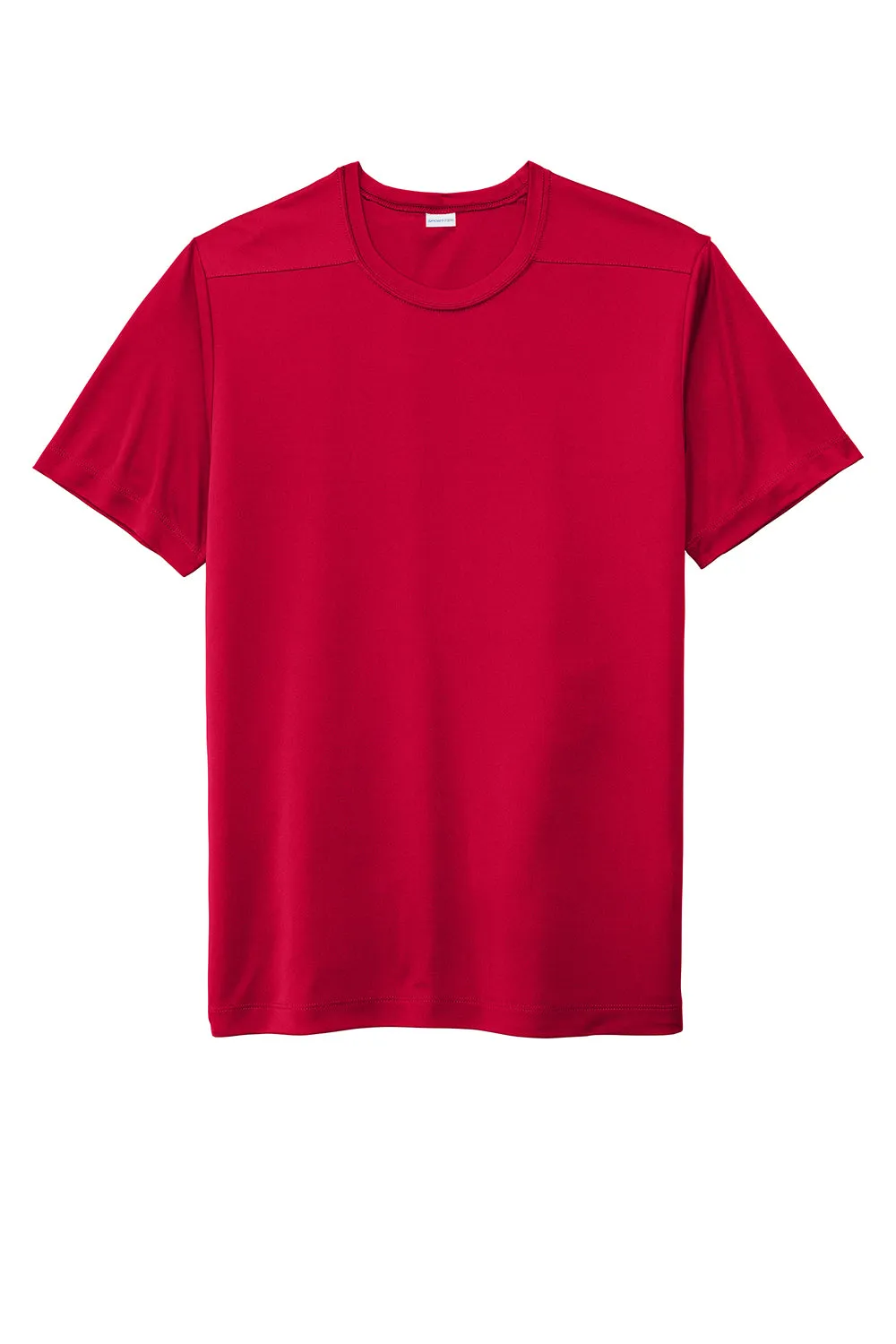 Sport-Tek Mens Moisture Wicking Short Sleeve Crewneck T-Shirt - Deep Red