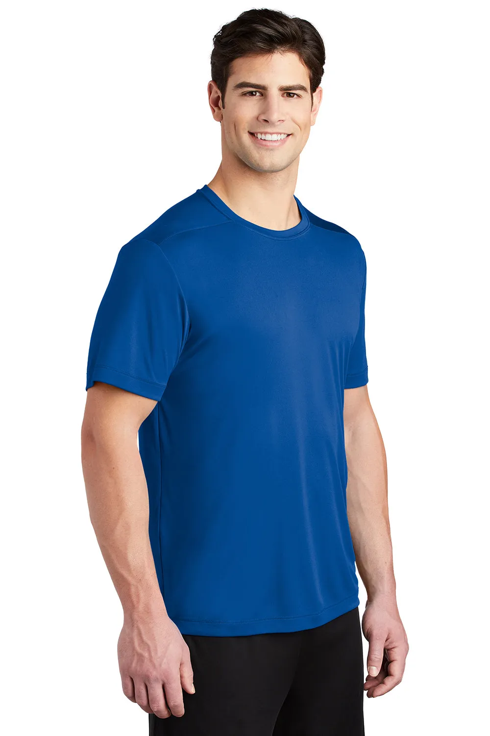 Sport-Tek Mens Moisture Wicking Short Sleeve Crewneck T-Shirt - True Royal Blue
