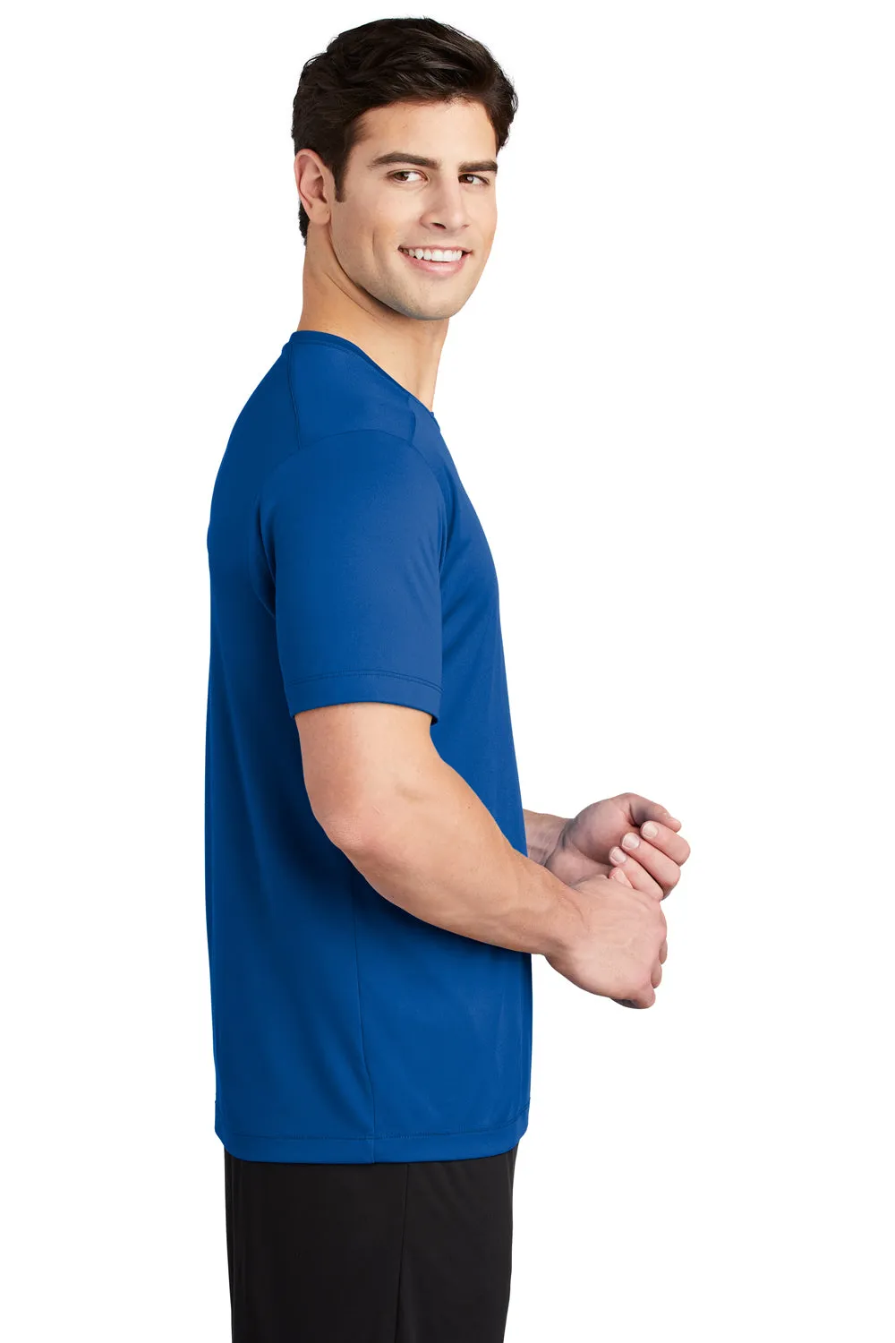 Sport-Tek Mens Moisture Wicking Short Sleeve Crewneck T-Shirt - True Royal Blue