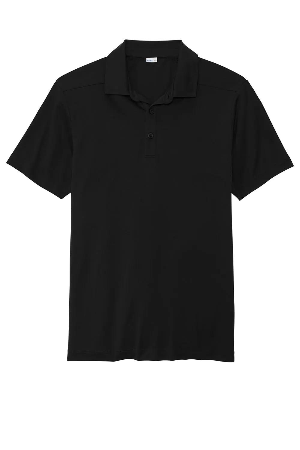 Sport-Tek Mens Moisture Wicking Short Sleeve Polo Shirt - Black