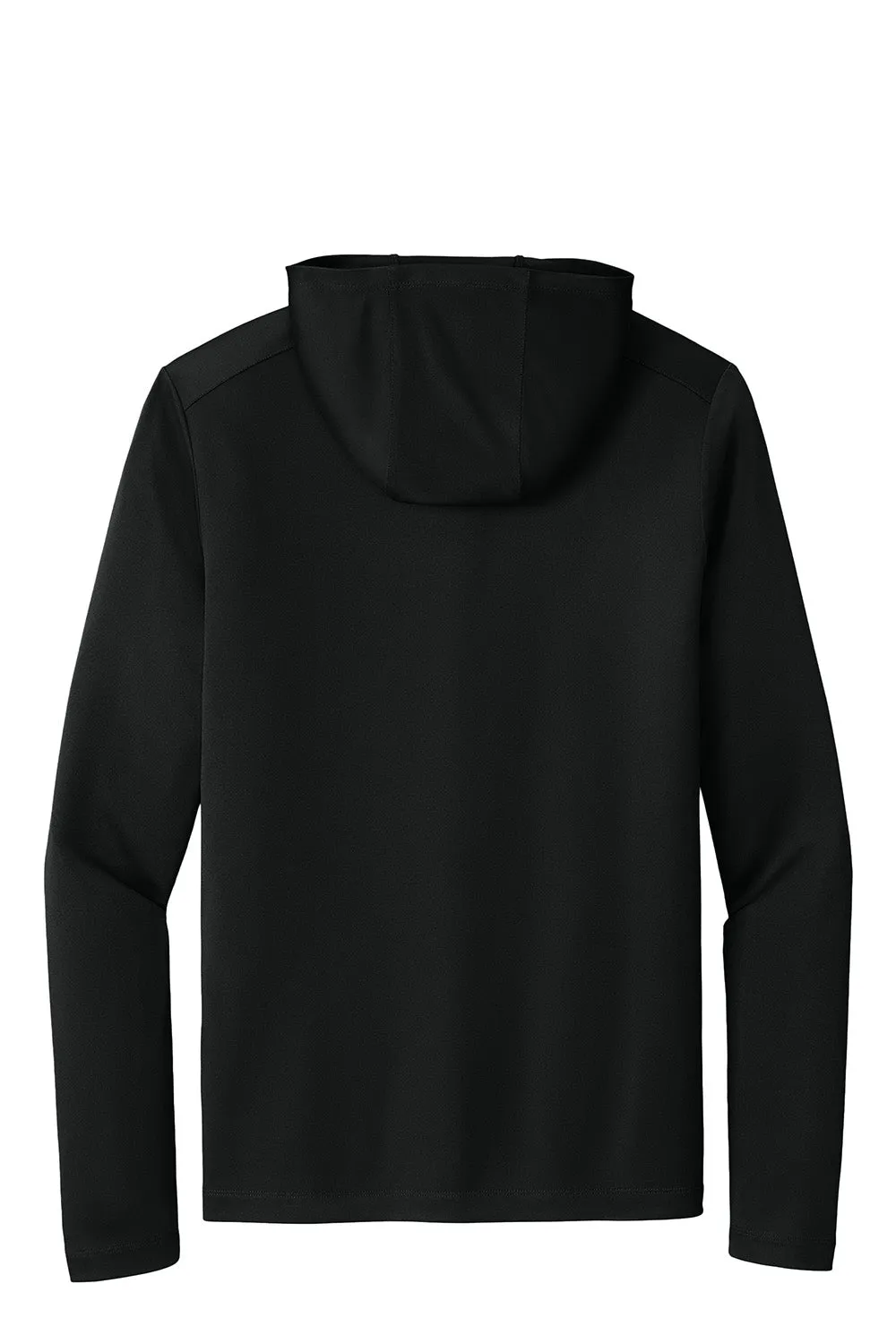 Sport-Tek Mens Posi-UV Pro Moisture Wicking Long Sleeve Hooded T-Shirt Hoodie - Black