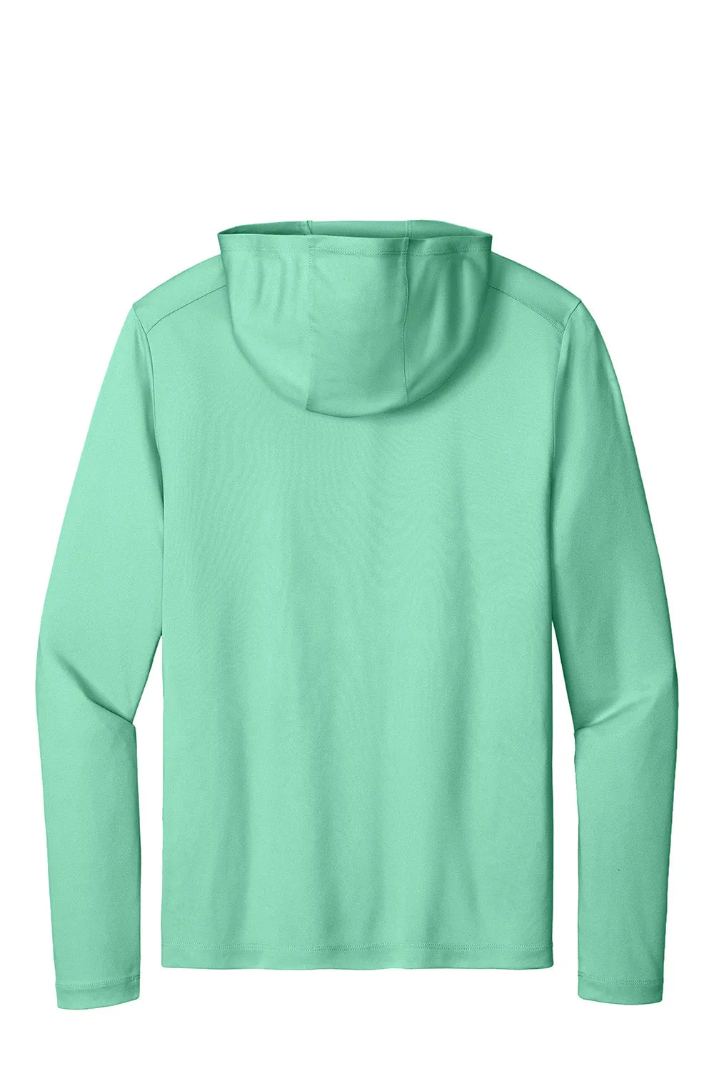 Sport-Tek Mens Posi-UV Pro Moisture Wicking Long Sleeve Hooded T-Shirt Hoodie - Bright Seafoam Green