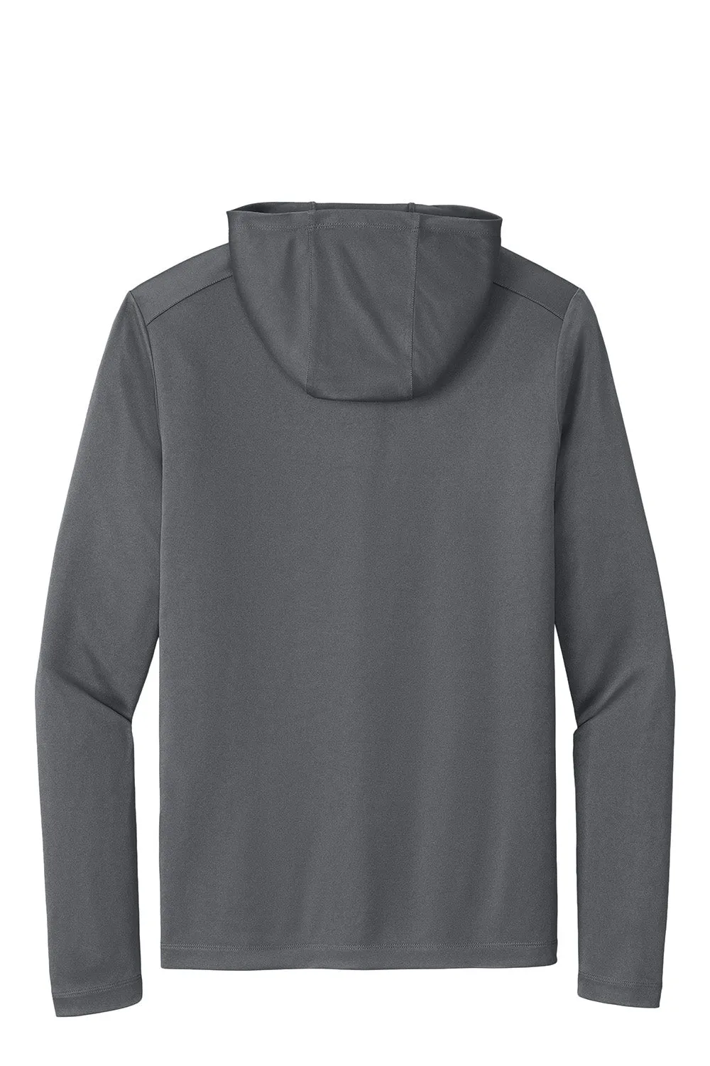 Sport-Tek Mens Posi-UV Pro Moisture Wicking Long Sleeve Hooded T-Shirt Hoodie - Dark Smoke Grey