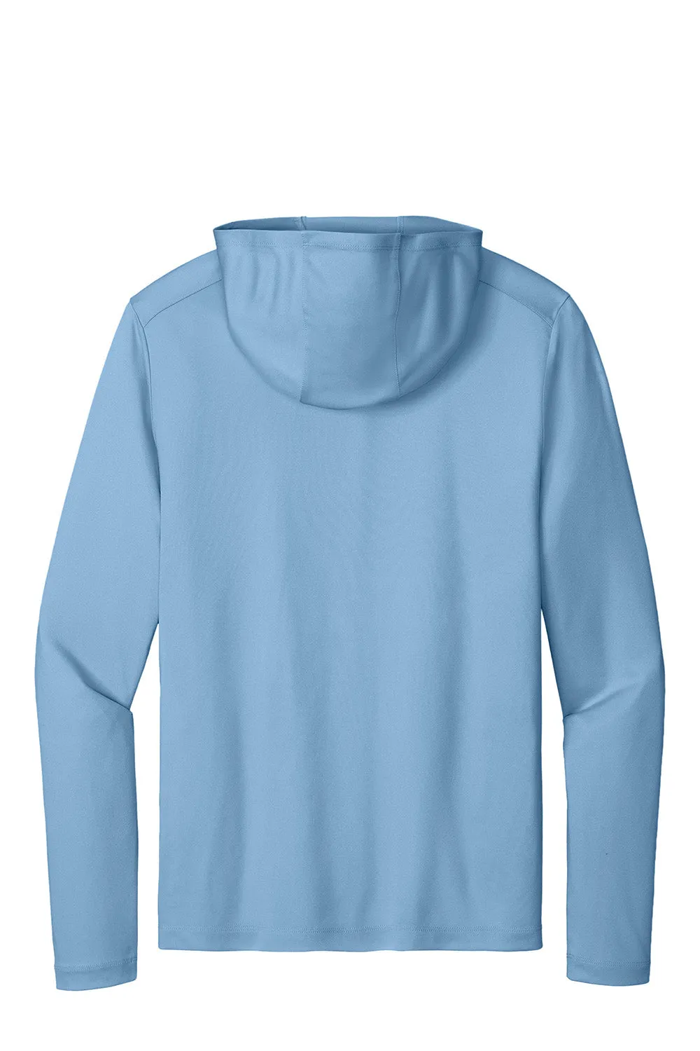 Sport-Tek Mens Posi-UV Pro Moisture Wicking Long Sleeve Hooded T-Shirt Hoodie - Light Blue