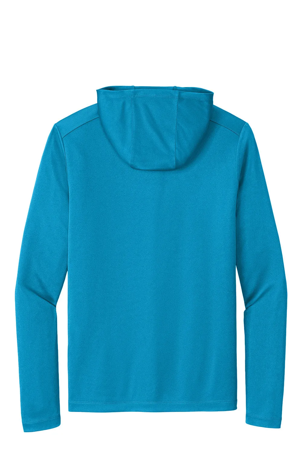Sport-Tek Mens Posi-UV Pro Moisture Wicking Long Sleeve Hooded T-Shirt Hoodie - Sapphire Blue